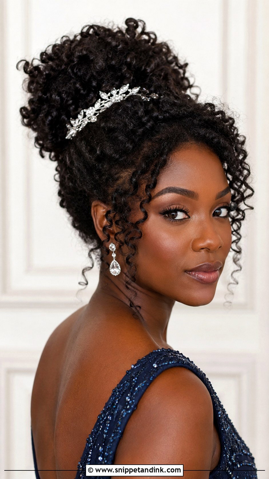 Curly Updo - Snippet and Ink - 35 Wedding Guest Hair Ideas