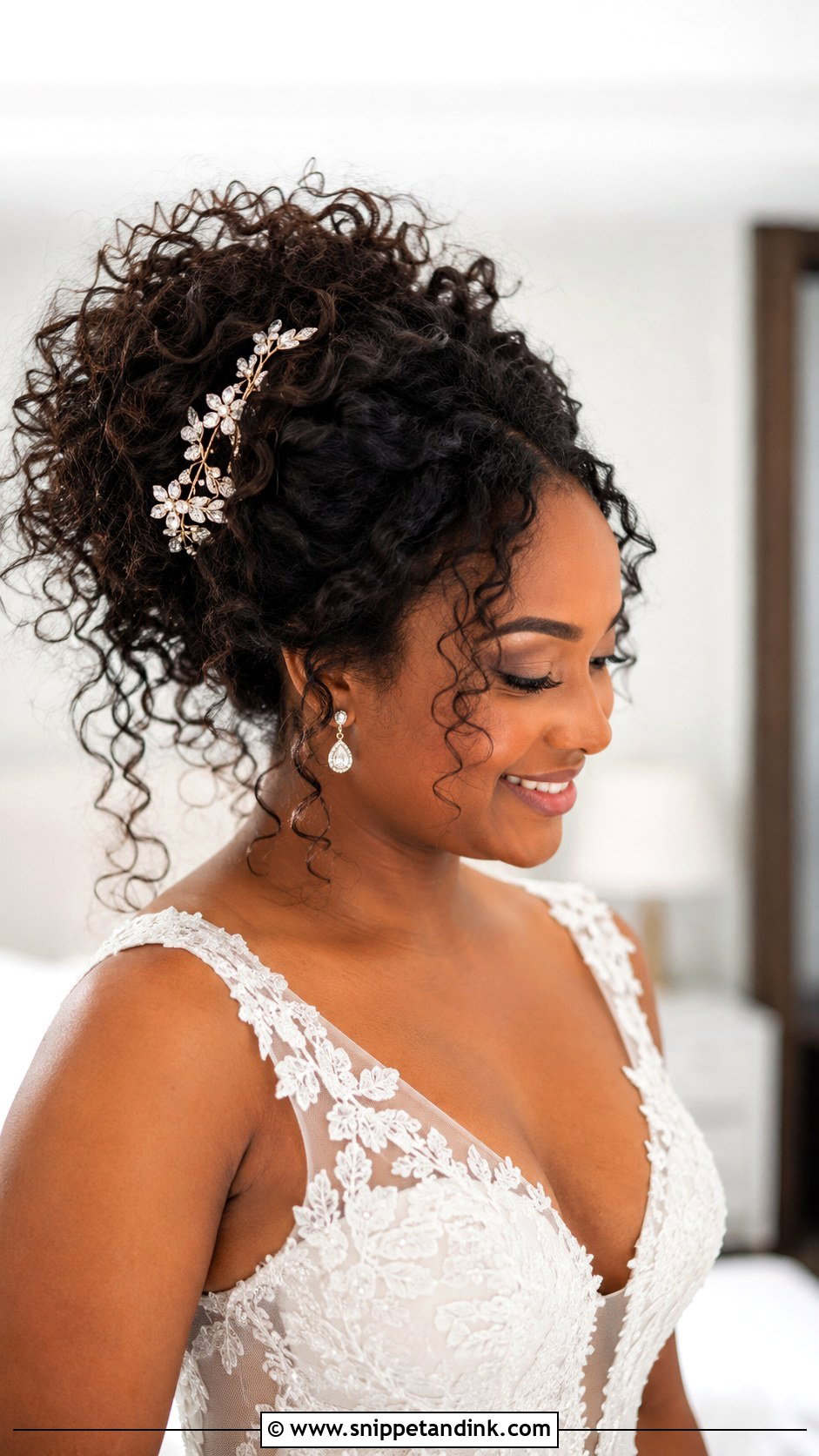 Curly Updo - Snippet and Ink - 20 Hair Styles for Medium Hair Wedding
