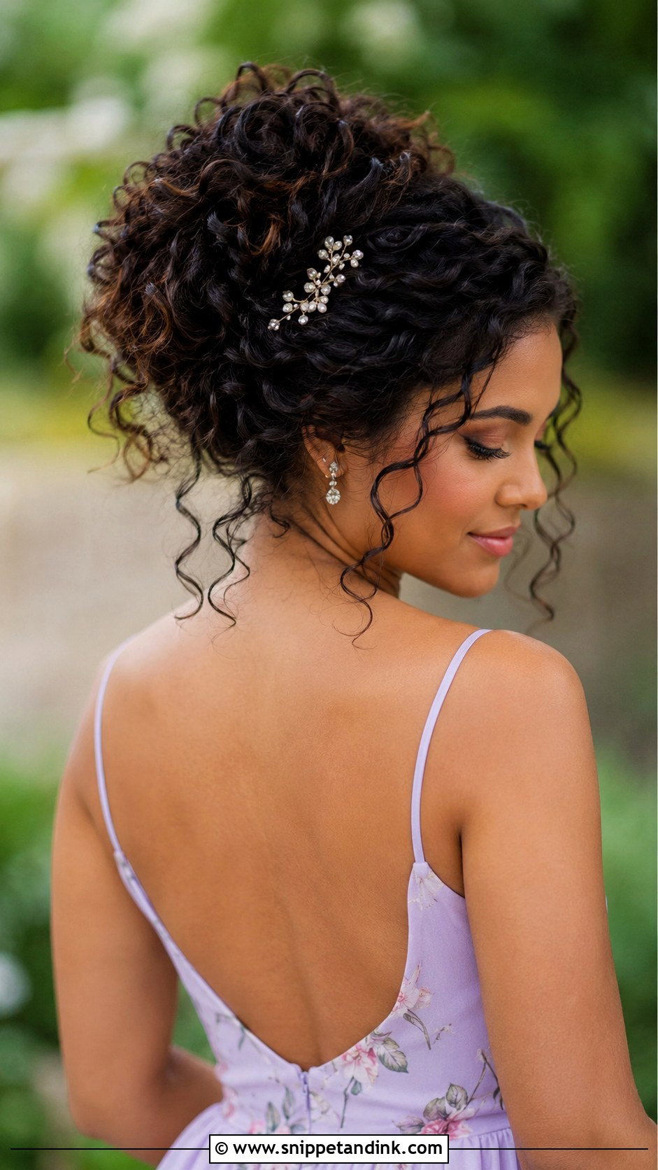 Curly Updo - Snippet and Ink - 25 Simple Wedding Guest Hairstyles