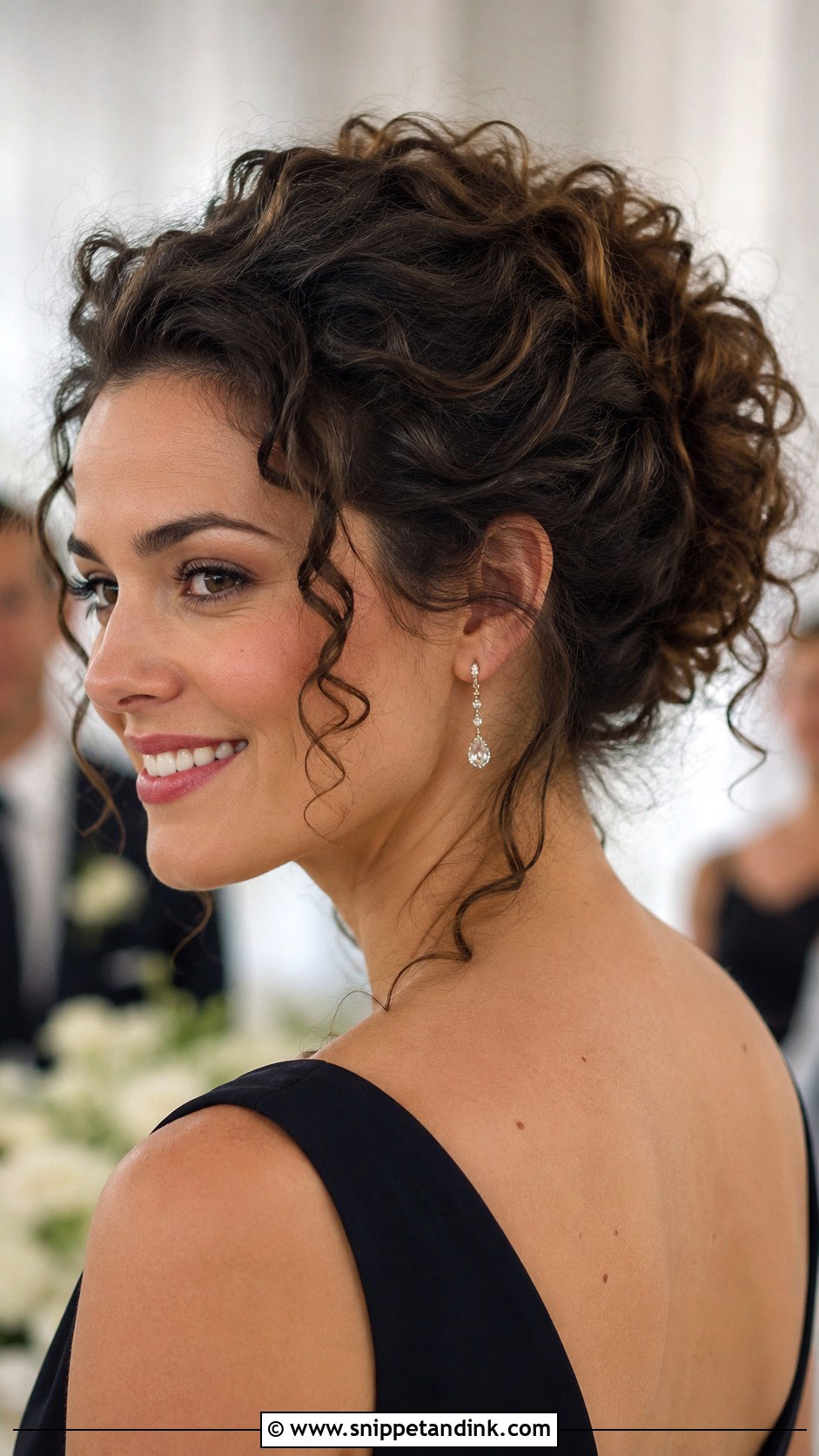 Curly Updo - Snippet and Ink - 30 Wedding Guest Hairstyle Ideas