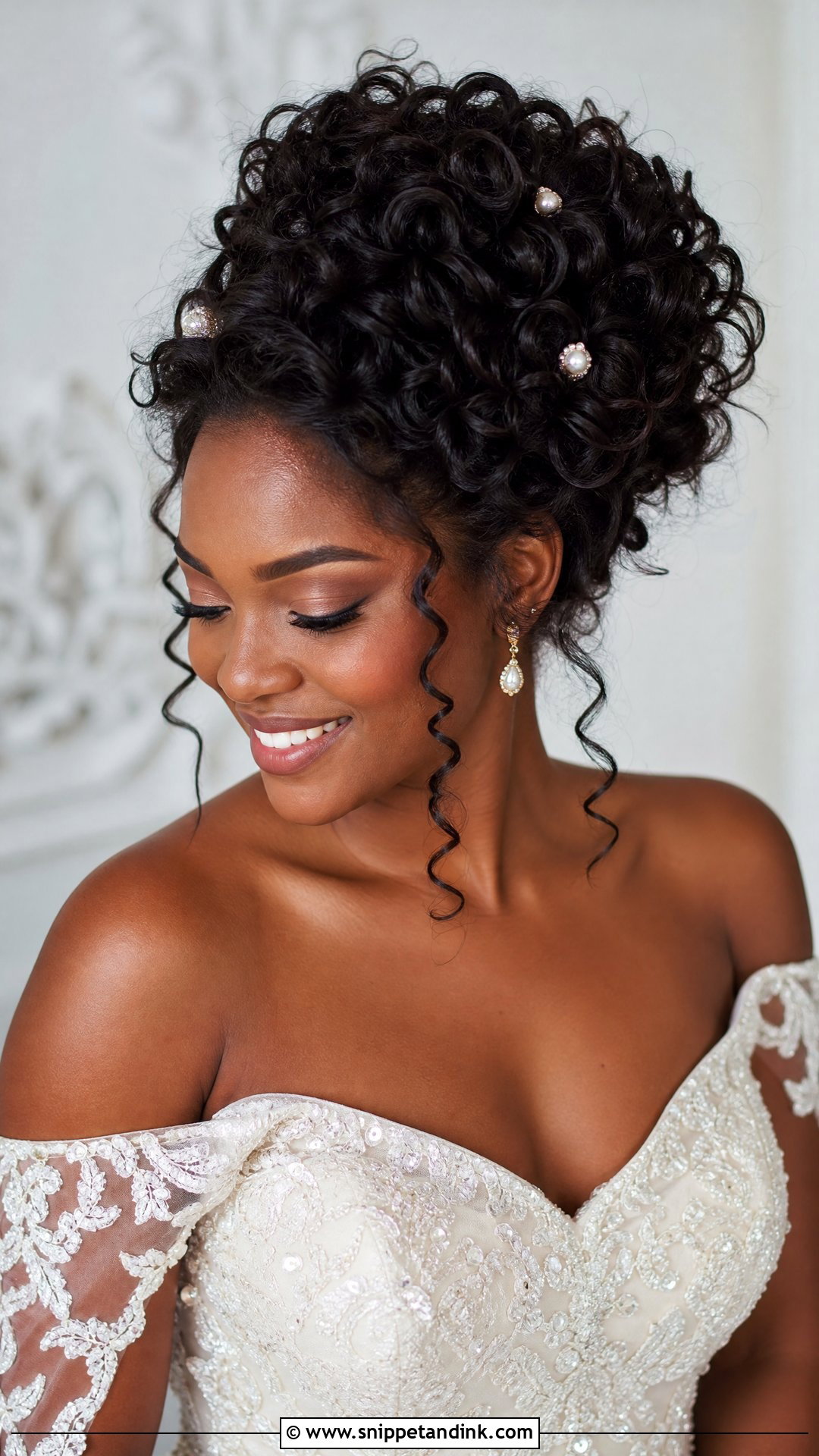Curly Updo Bridal Hairstyle - Snippet and Ink - 15 Classy Bridal Hairstyles