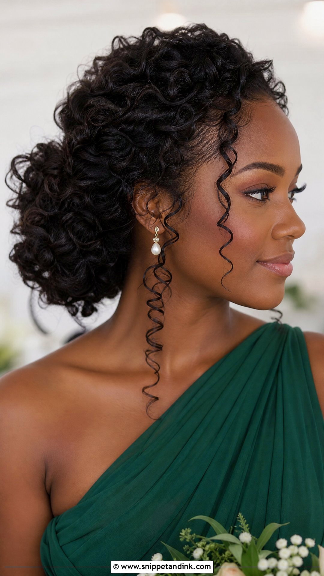 Curly Updo Bridal Party Updo - Snippet and Ink - 15 Bridal Party Updo Ideas