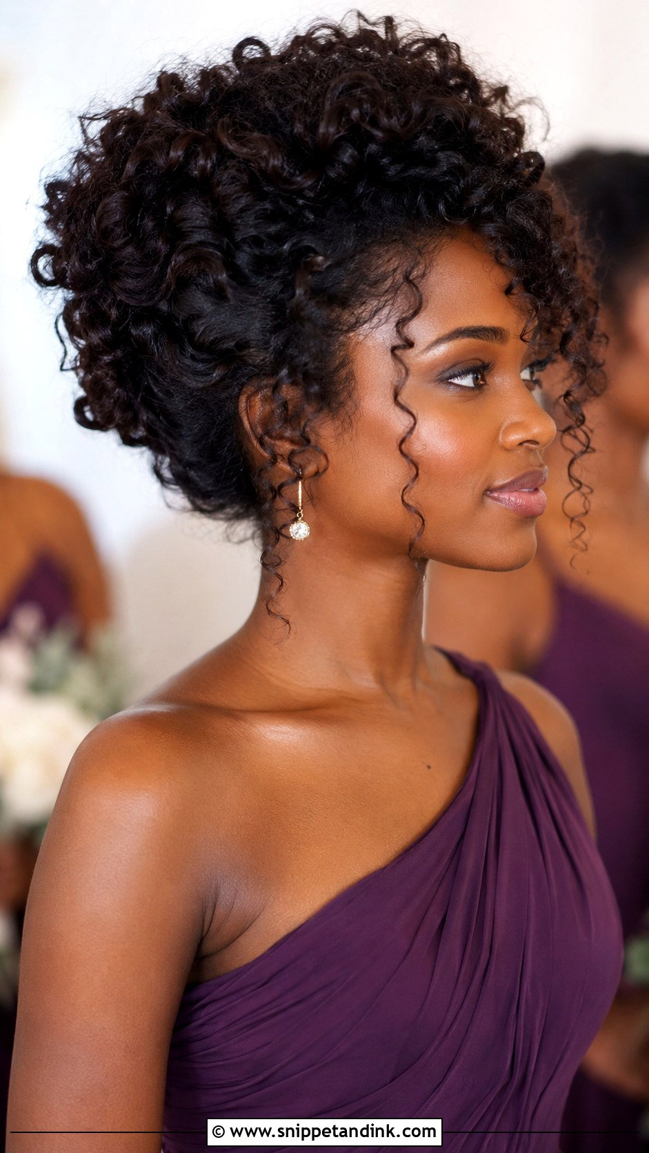Curly Updo Bridesmaid Hair - Snippet and Ink - 25 Hair for Wedding Bridesmaid Ideas