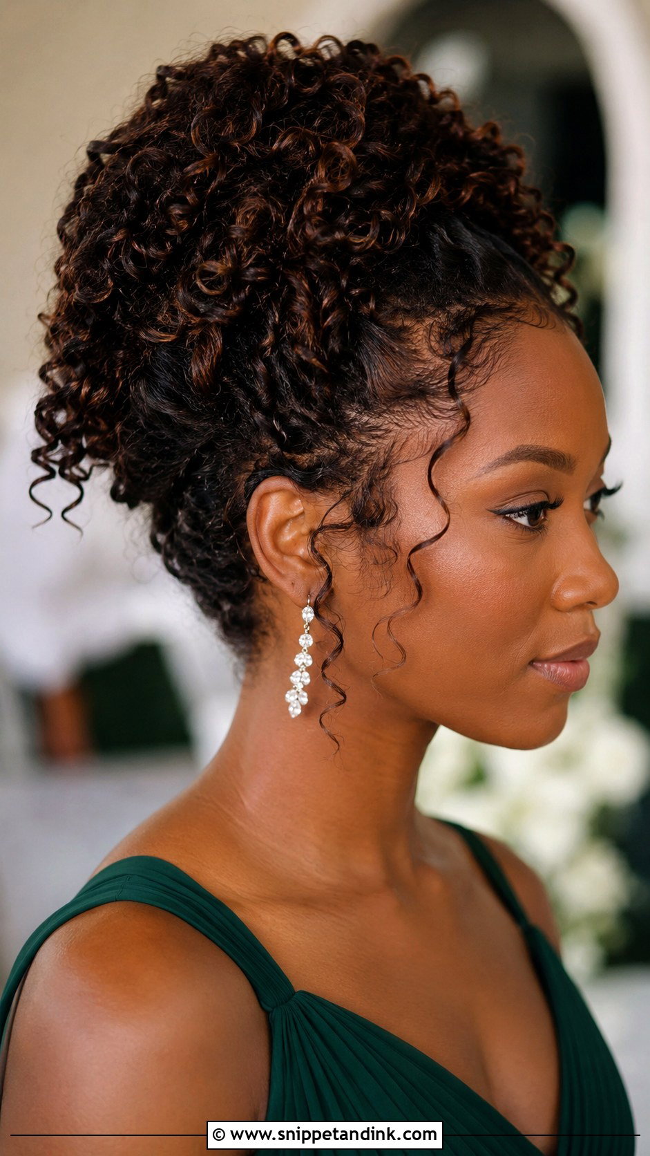 Curly Updo Bridesmaid Hairstyle - Snippet and Ink - 20 Cute Wedding Hairstyles Bridesmaid