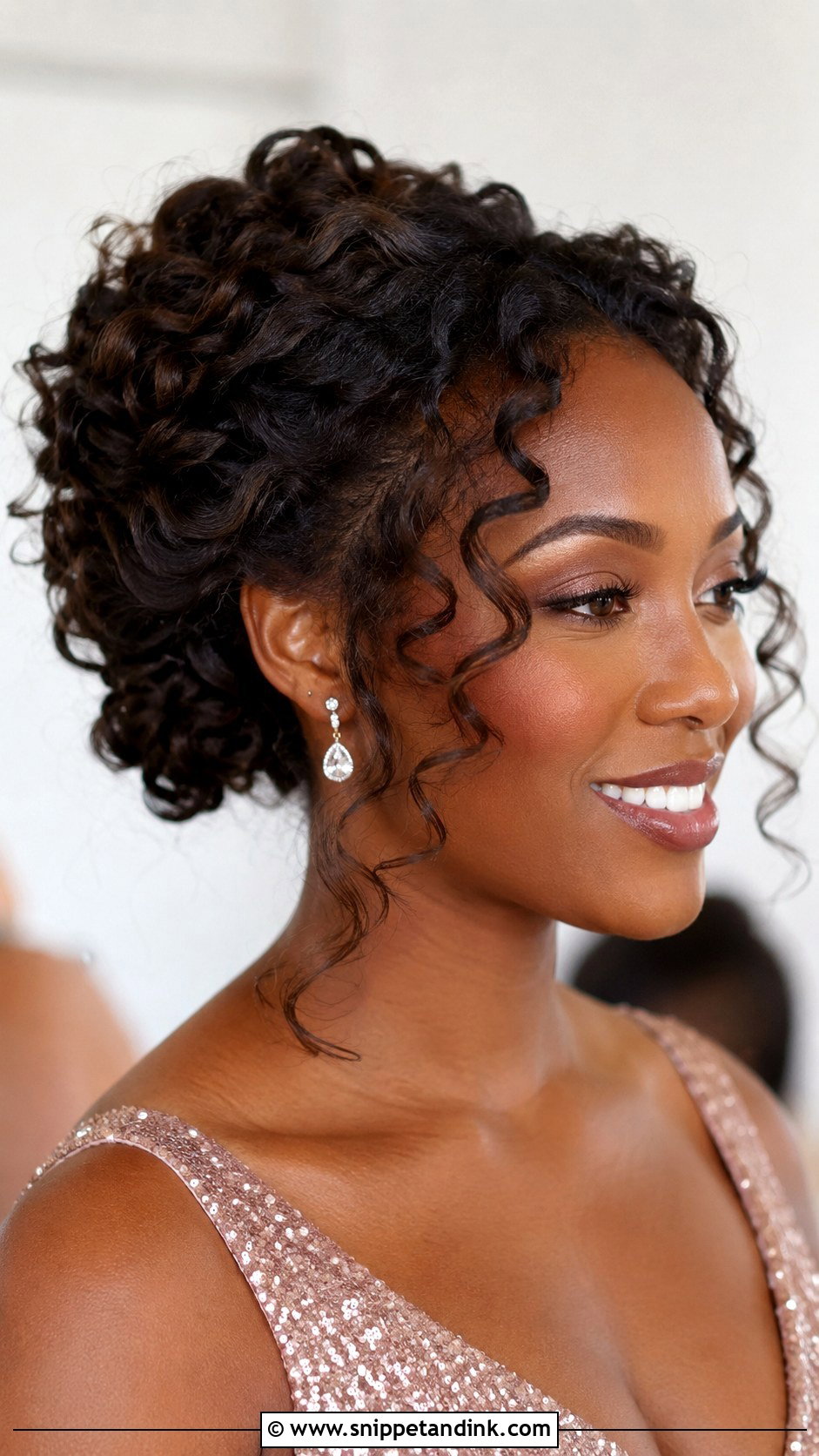 Curly Updo Bridesmaid Hairstyle - Snippet and Ink - 20 Wedding Hair Styles Bridesmaid