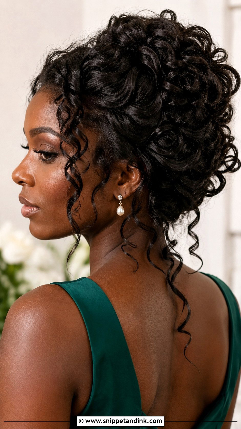 Curly Updo Bridesmaid Hairstyle For Long Hair - Snippet and Ink - 20 Bridesmaid Updo Hairstyles for Long Hair