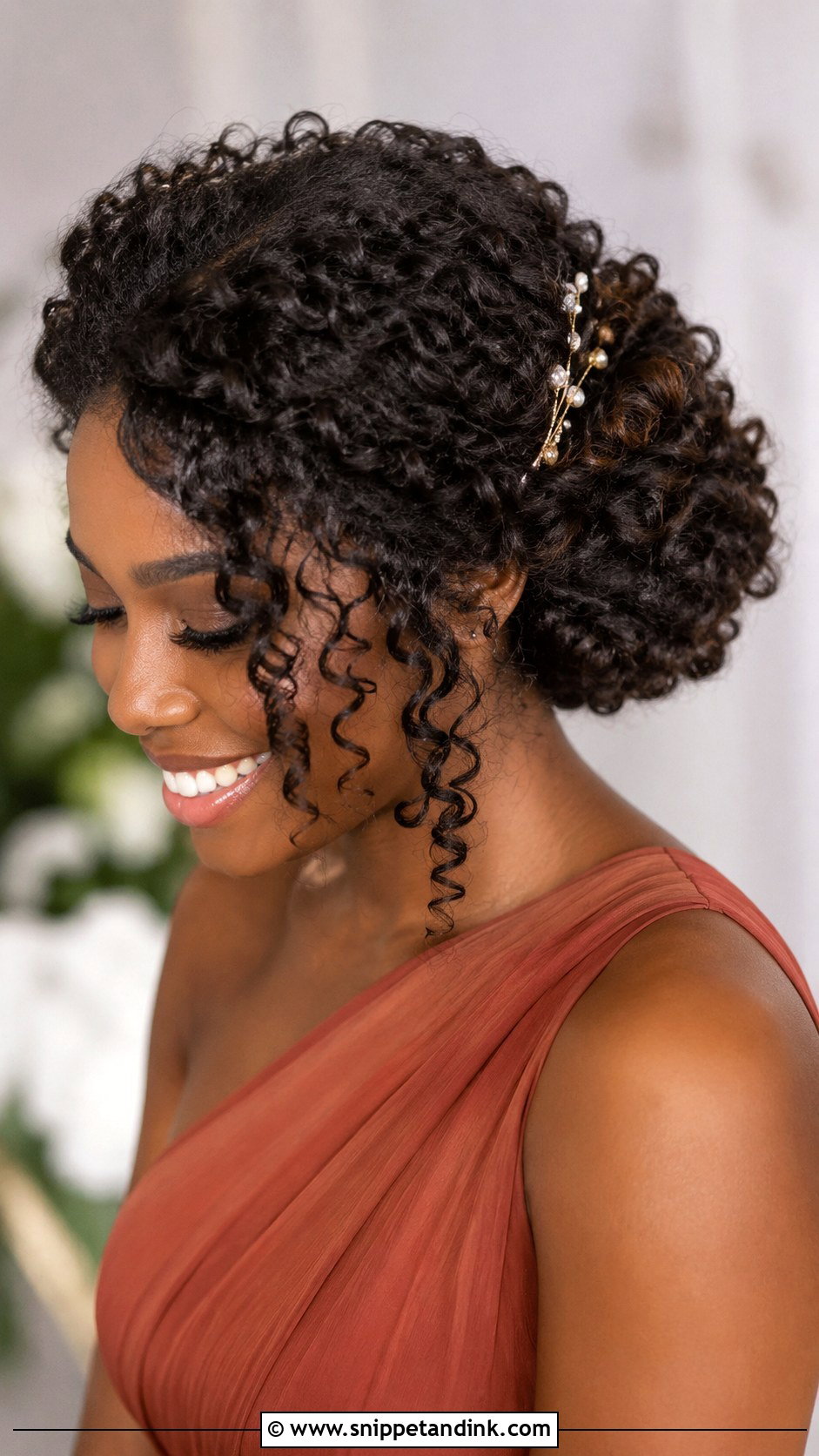 Curly Updo Bridesmaid Hairstyle - Snippet and Ink - 20 Bridesmaid Hairstyles 2024
