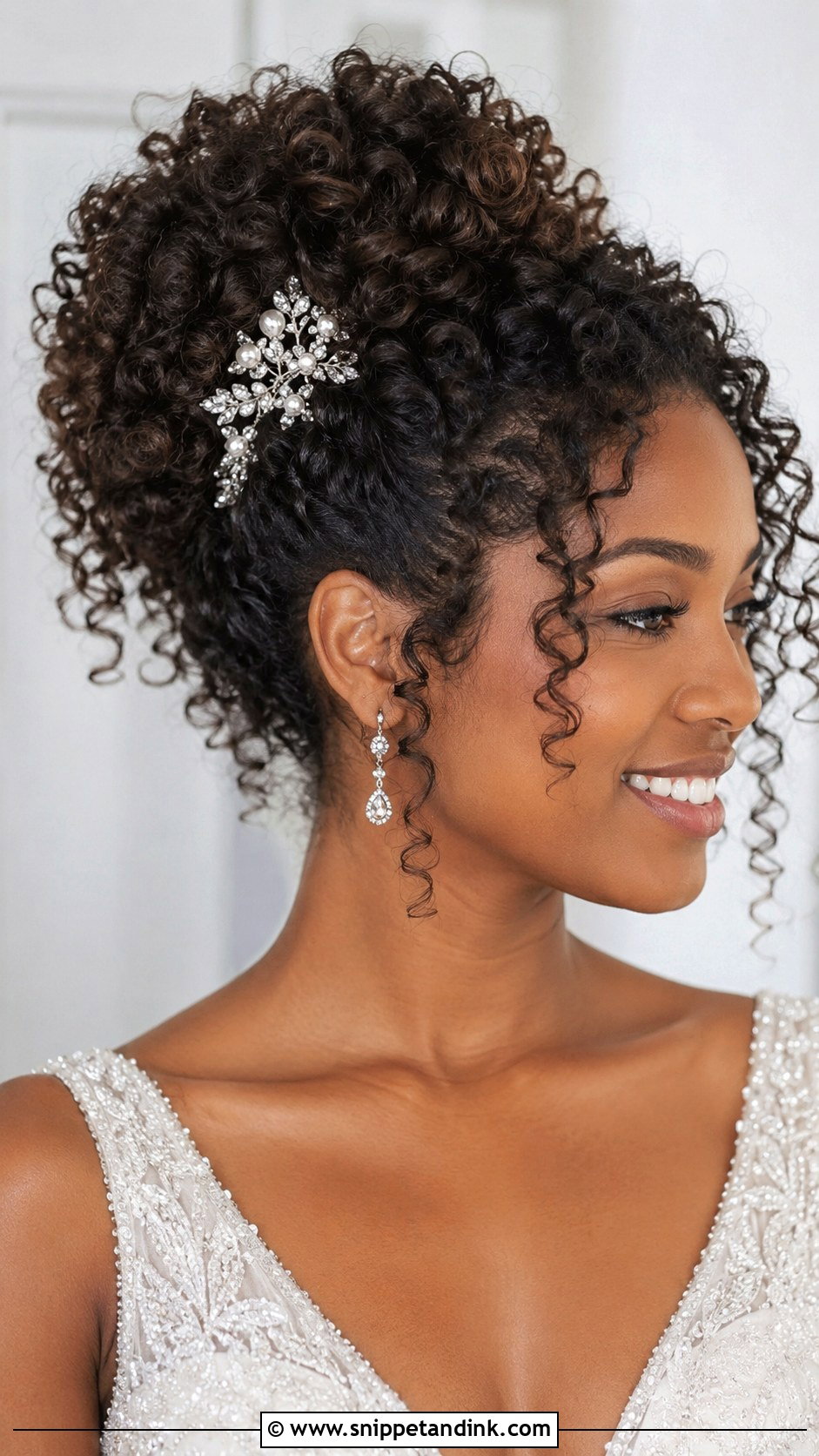 Curly Updo Civil Wedding Hairstyle - Snippet and Ink - 25 Civil Wedding Hairstyle Ideas