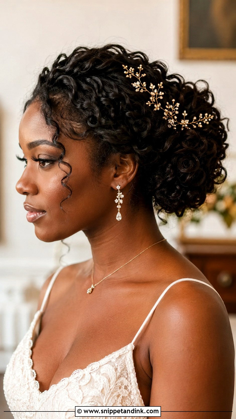 Curly Updo Engagement Hairstyle - Snippet and Ink - 20 Bridal Hairstyle for Engagement Ideas