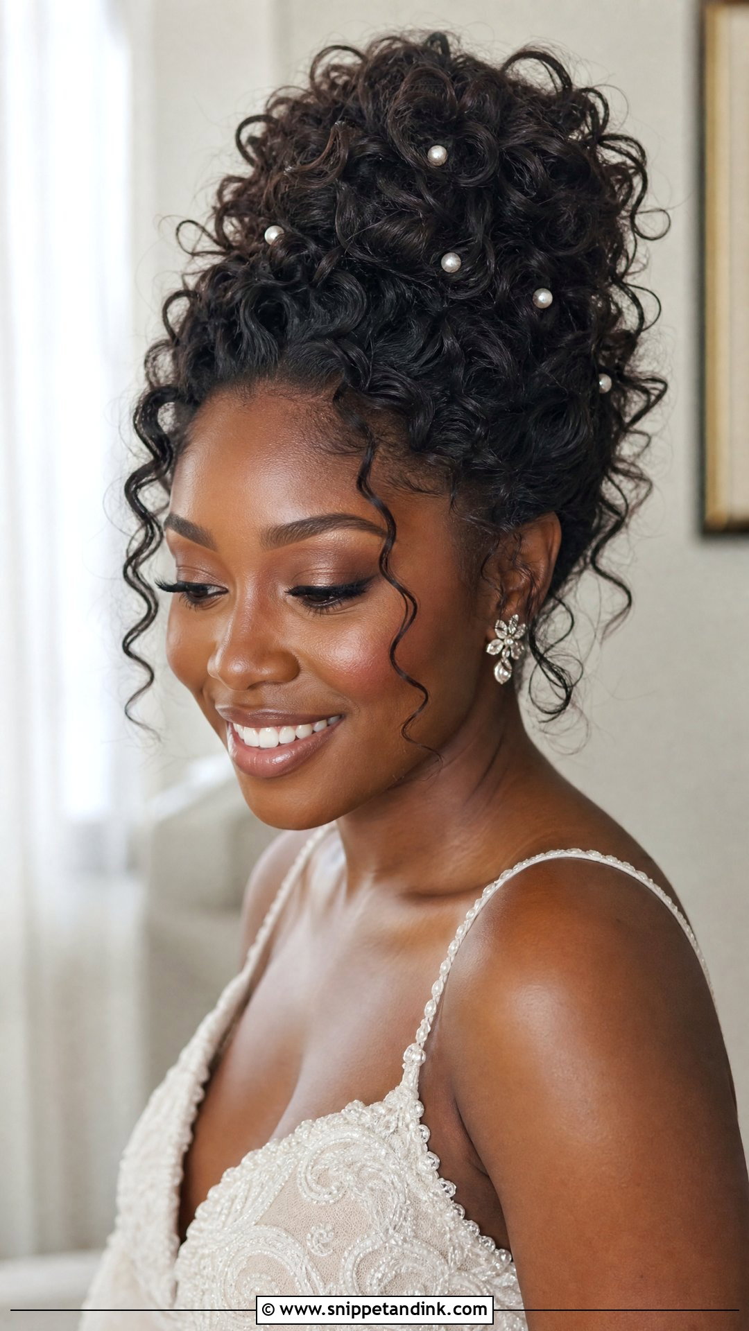 Curly Updo Engagement Hairstyle For Round Face - Snippet and Ink - 15 Engagement Hairstyles for Round Face