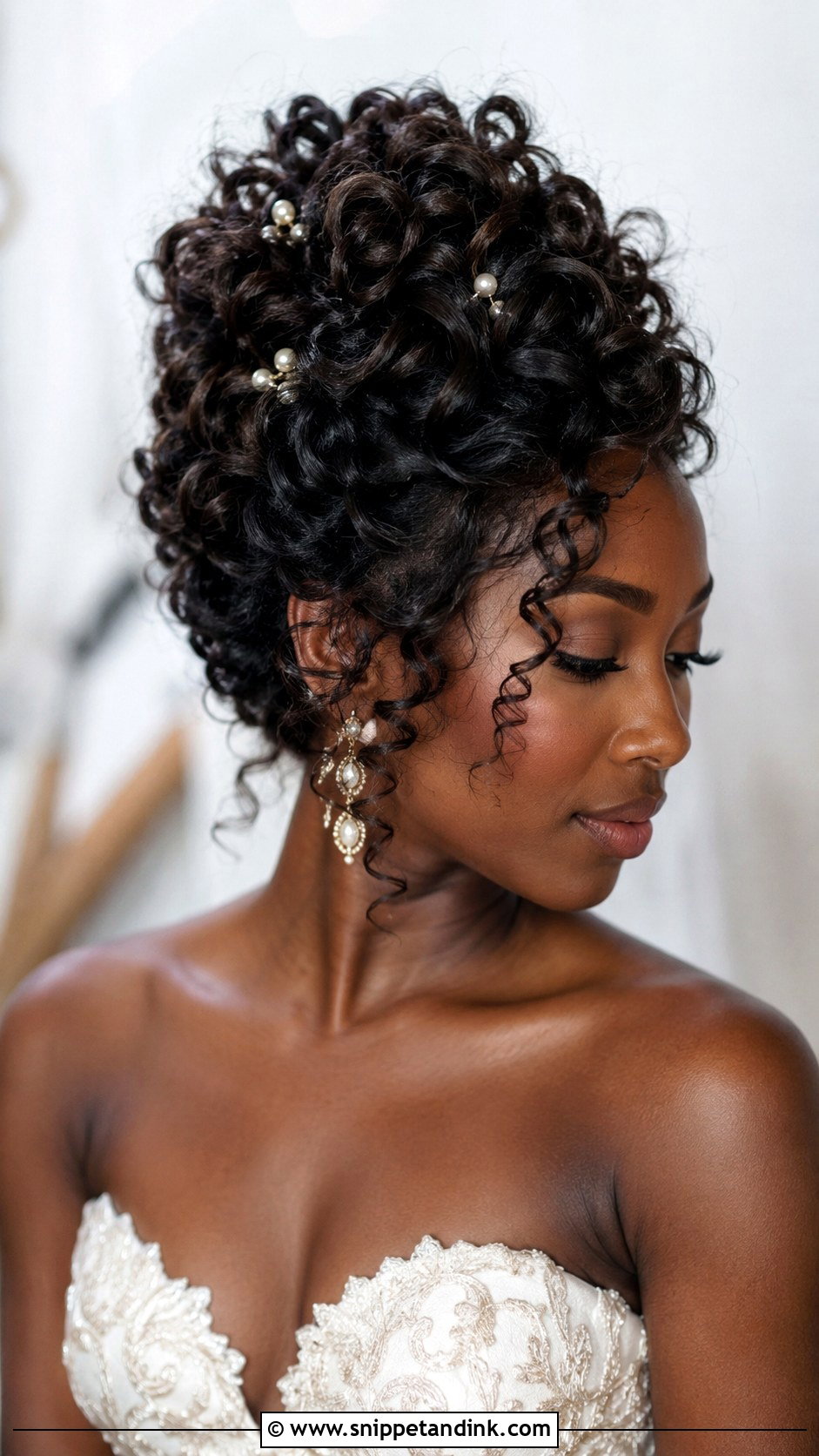 Curly Updo Engagement Hairstyle - Snippet and Ink - 15 Hair Do for Engagement Ideas