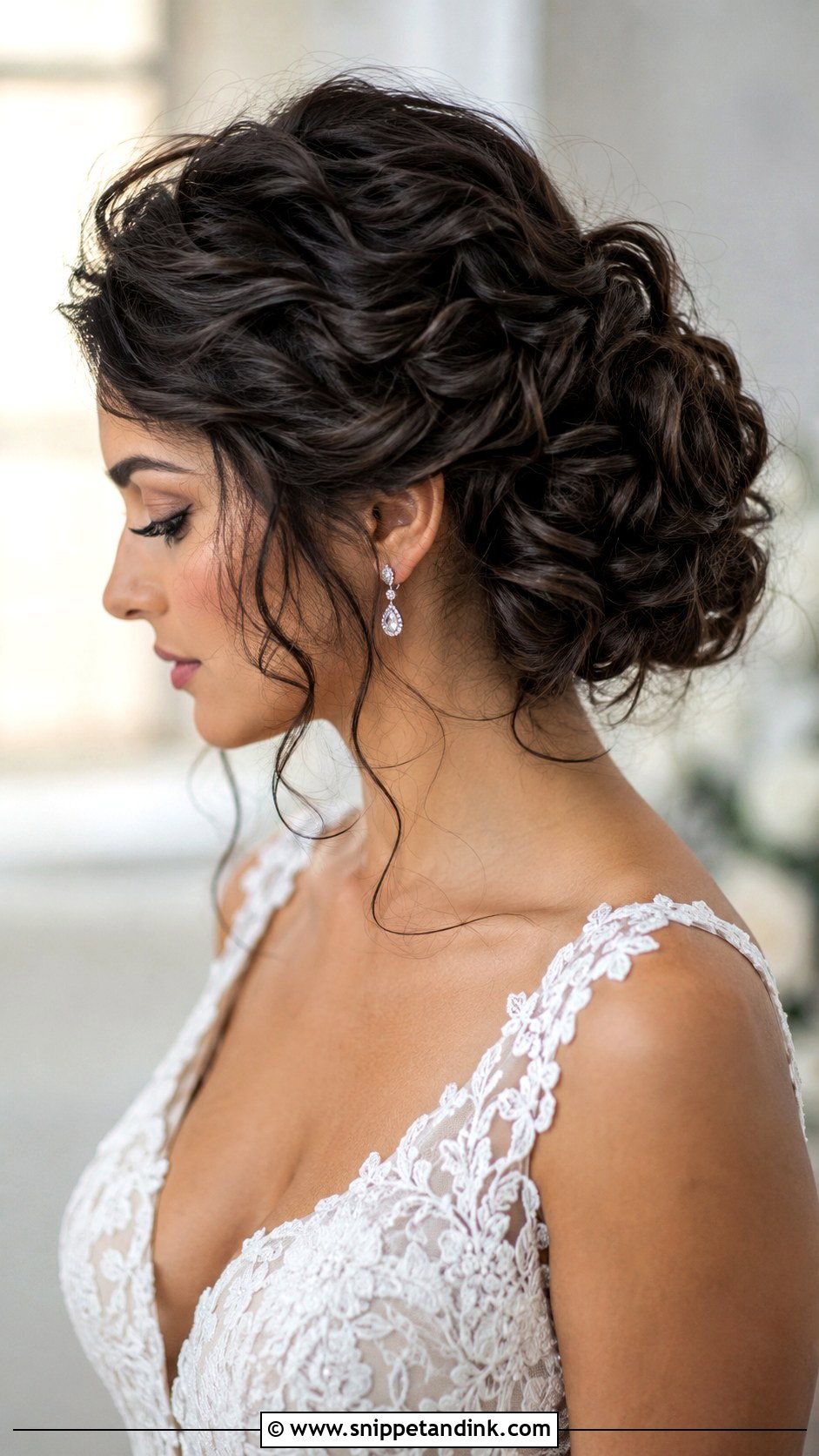 Curly Updo For Long Hair - Snippet and Ink - 15 Wedding Updos for Curly Hair