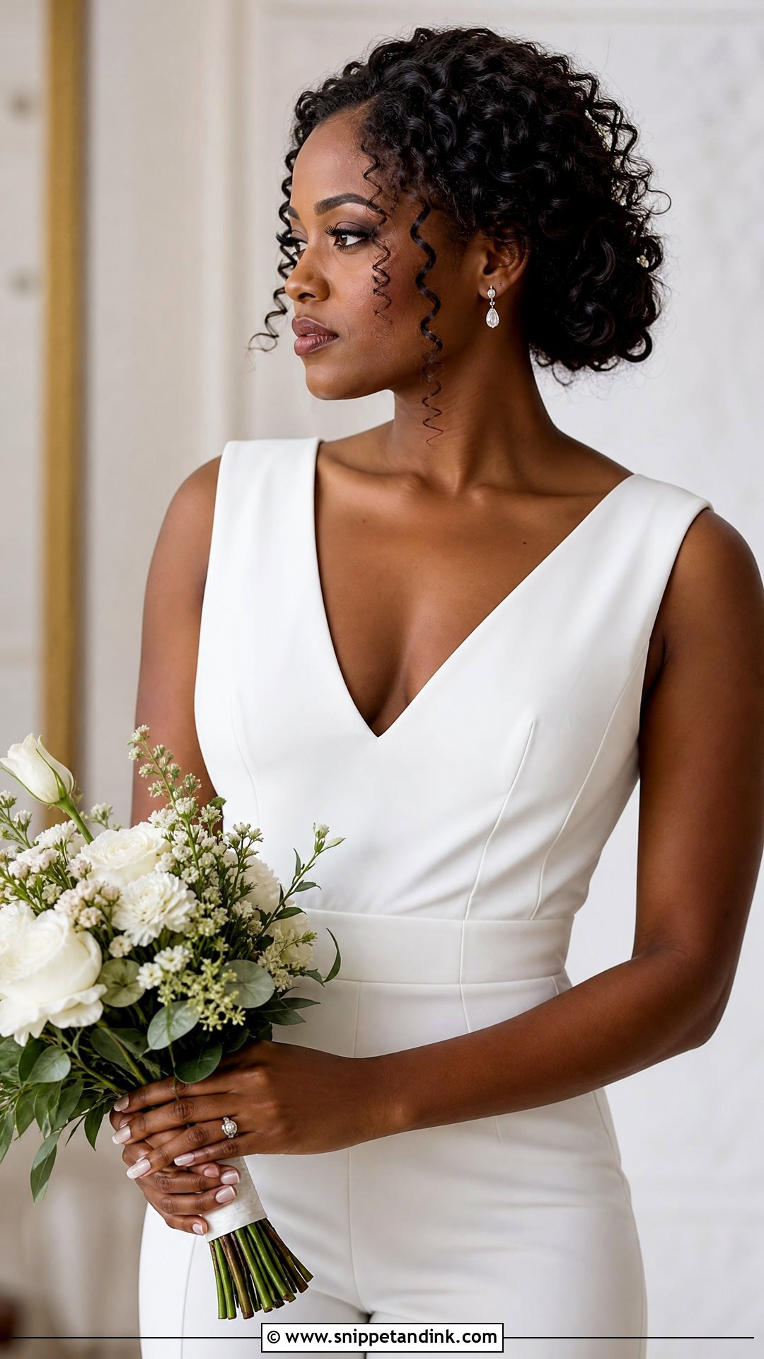 Curly Updo For Medium Hair Wedding - Snippet and Ink - 20 Simple Updos for Medium Hair Wedding