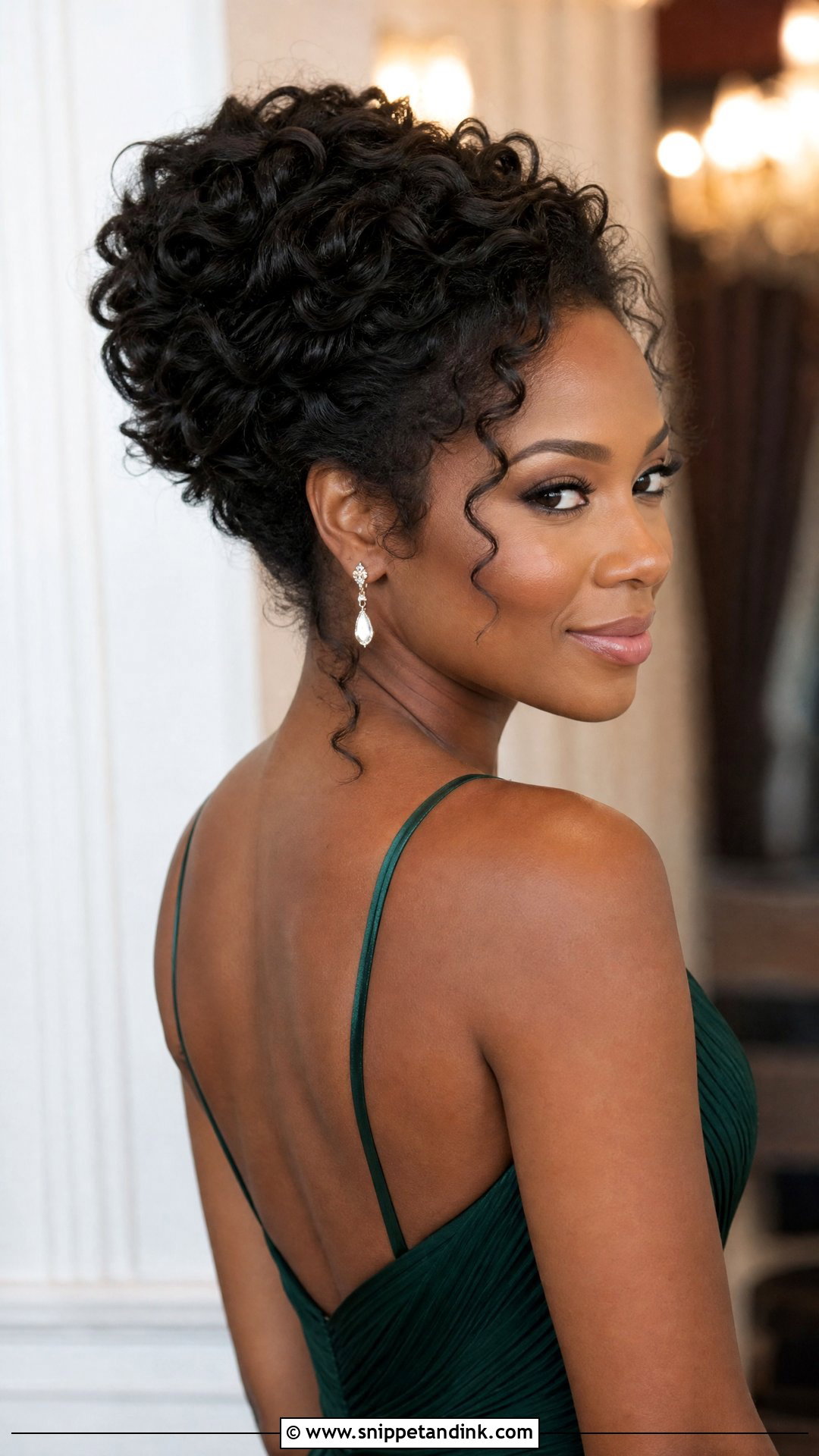 Curly Updo For Medium Hair - Snippet and Ink - 15 Easy Medium Hair Wedding Guest Updo Ideas