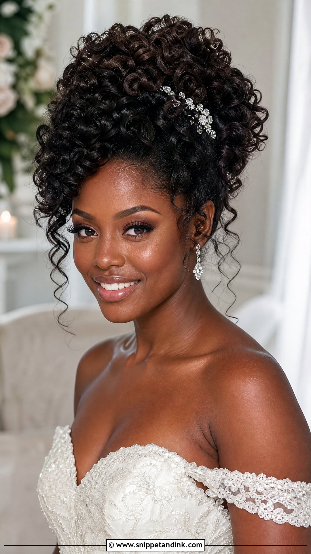 Curly Updo For Natural Hair - Snippet and Ink - 20 Wedding Hair 2025 Ideas