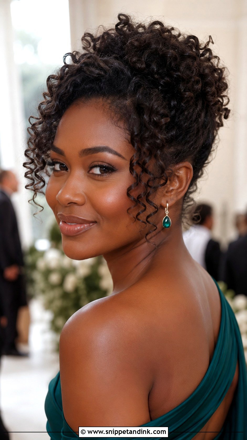 Curly Updo For Short Hair - Snippet and Ink - 15 Wedding Guest Updo Short Hair Ideas