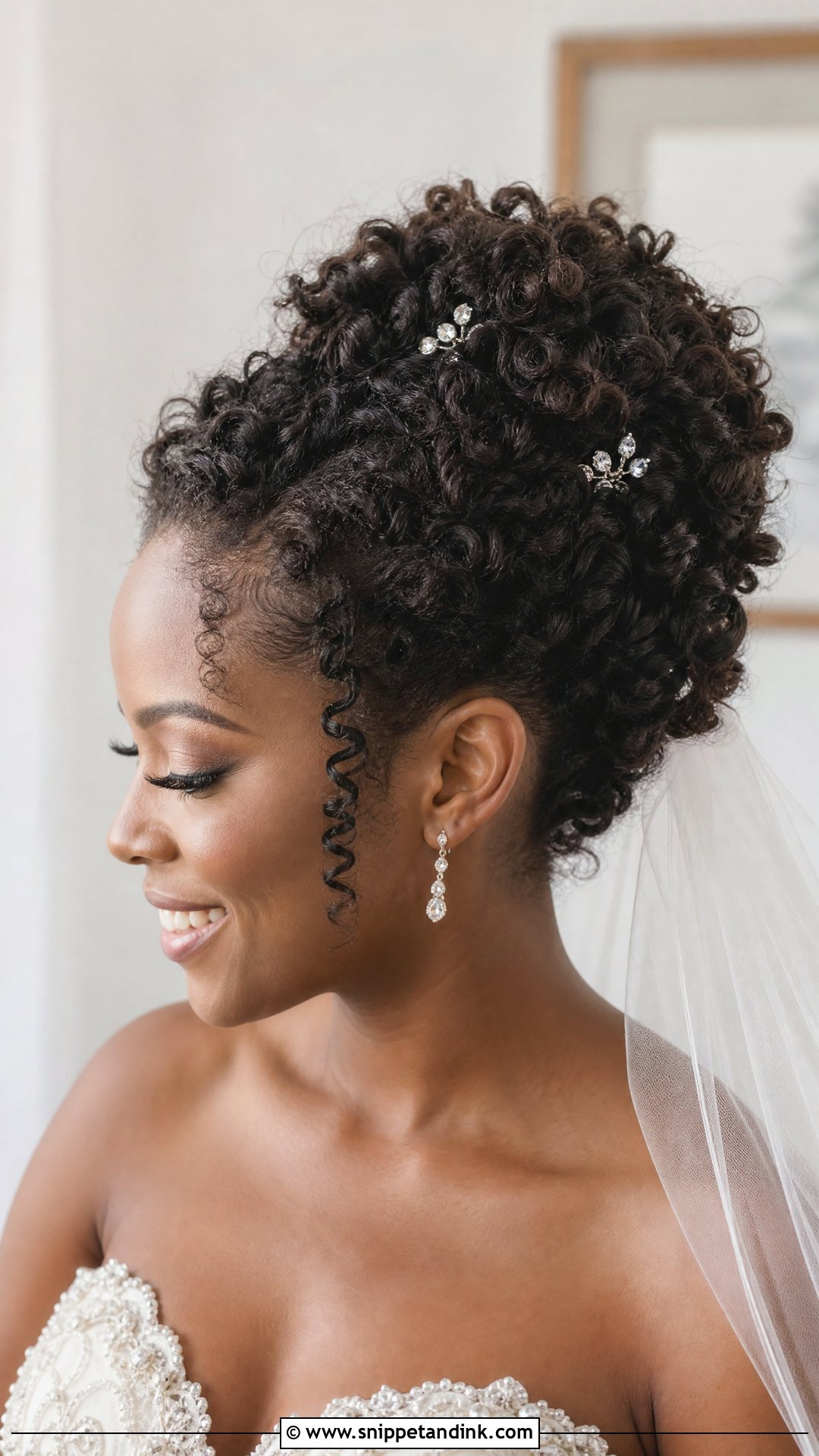 Curly Updo For Short Hair Wedding - Snippet and Ink - 15 Easy Updos for Short Hair Wedding