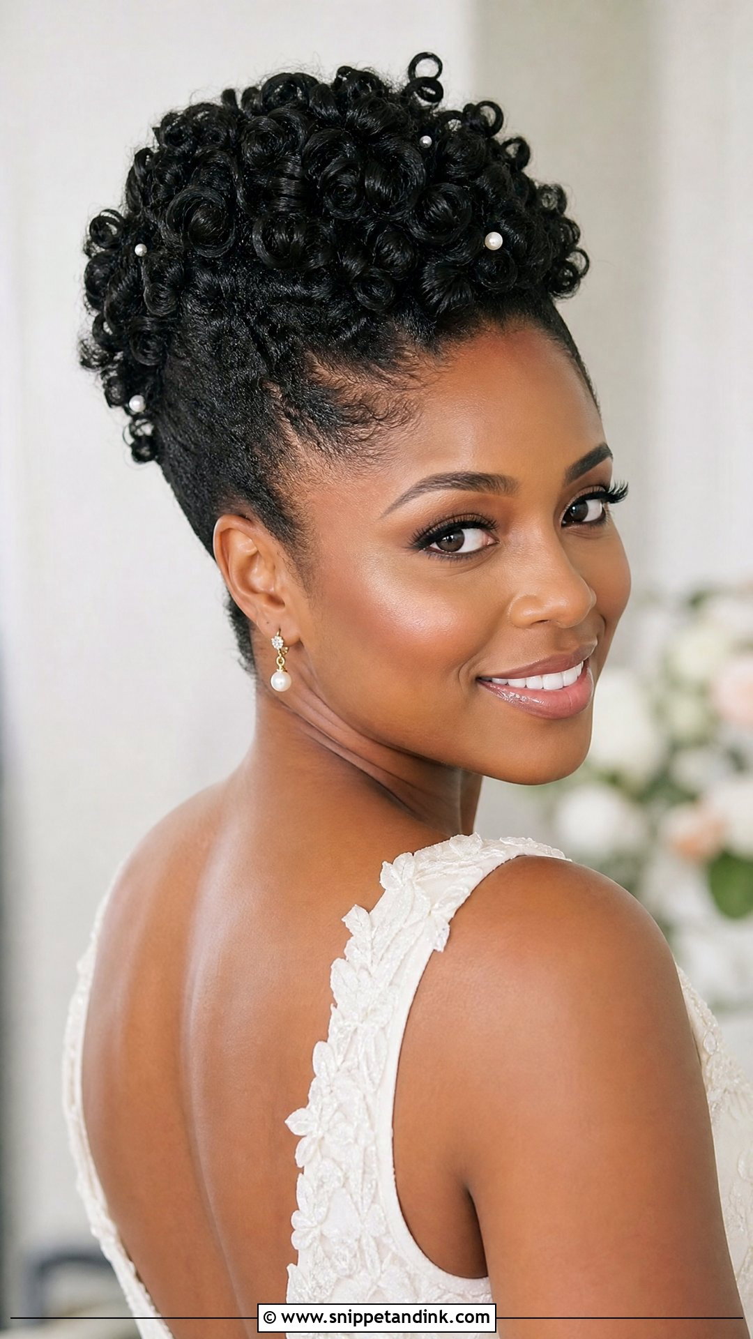 Curly Updo For Short Natural Hair - Snippet and Ink - 15 Formal Curly Natural Curls Wedding Updo Hairstyles