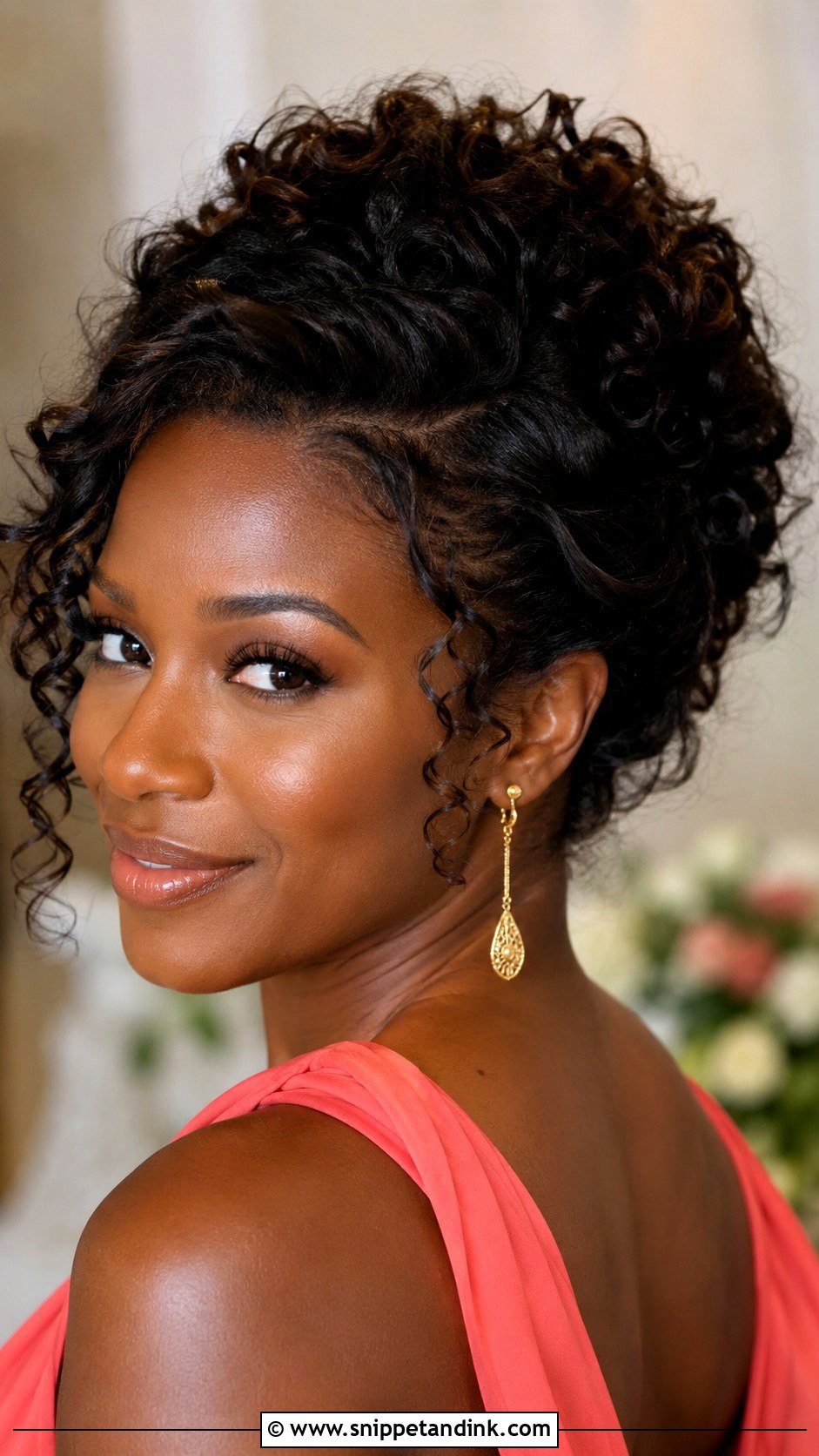Curly Updo For Wedding Guest - Snippet and Ink - 20 Hair Inspiration Wedding Guest Ideas