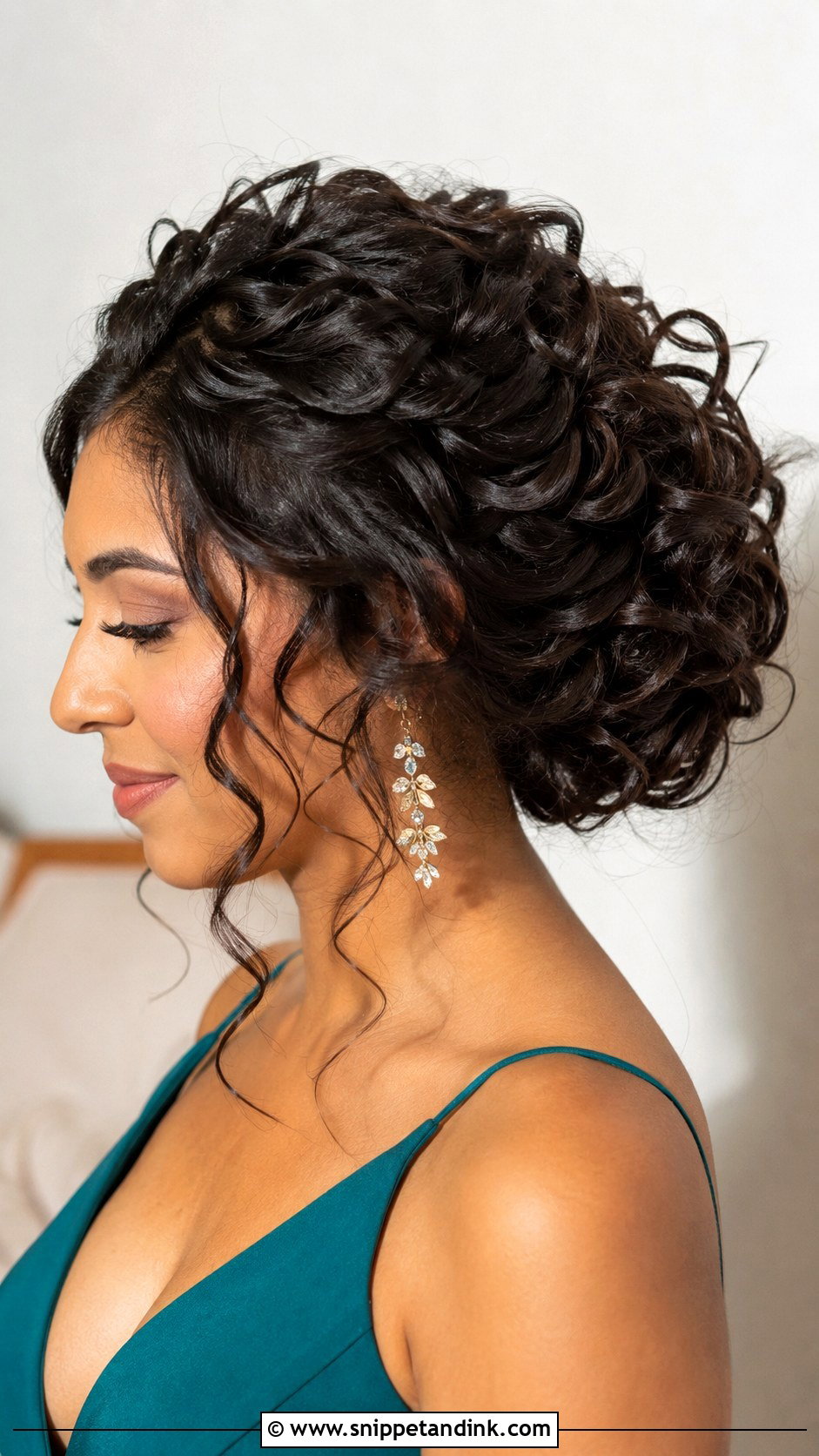 Curly Updo For Wedding Guest - Snippet and Ink - 20 Curls for Wedding Guest