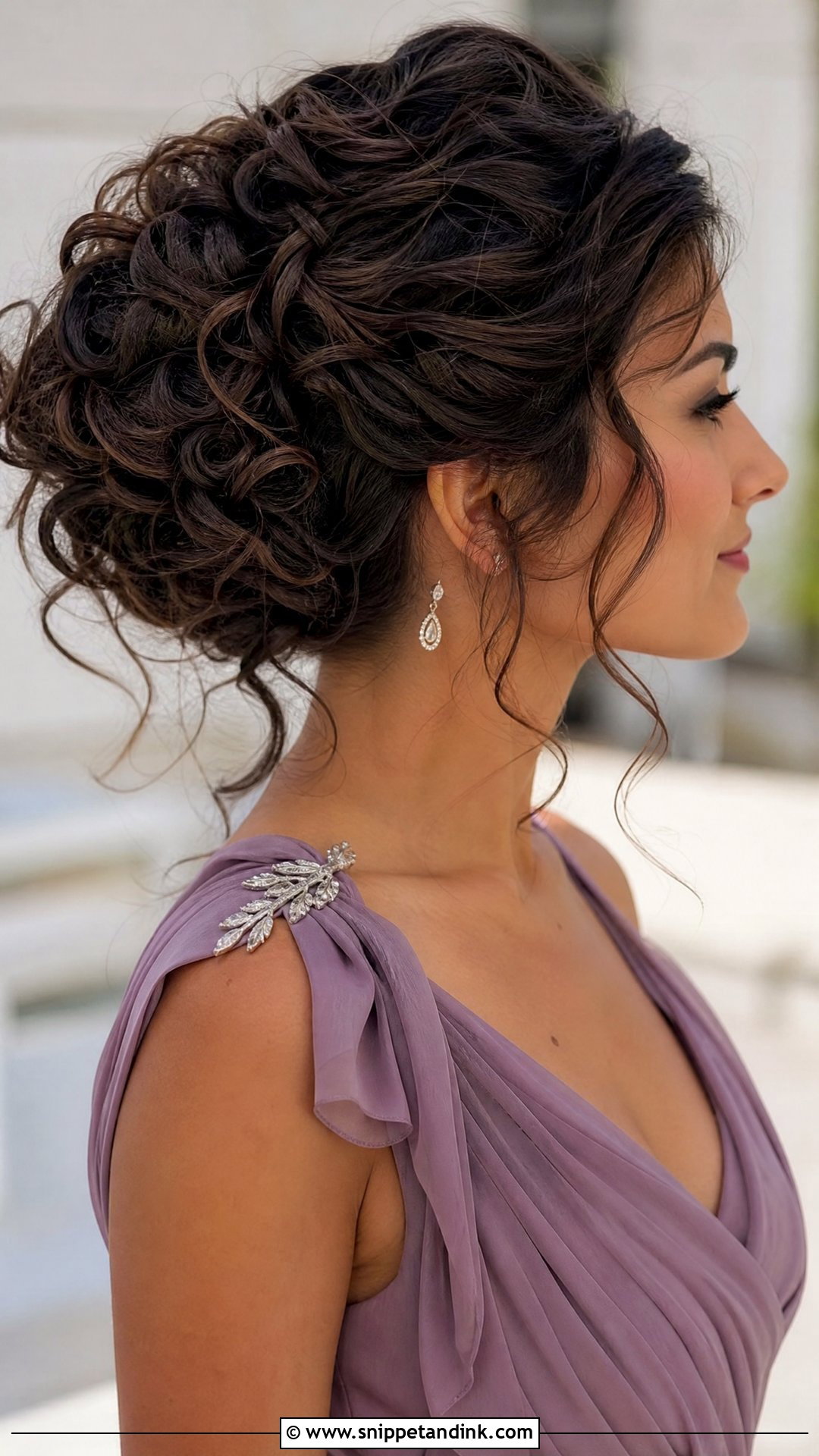 Curly Updo Wedding Guest Hair - Snippet and Ink - 15 Curly Hairstyles for a Wedding Guest
