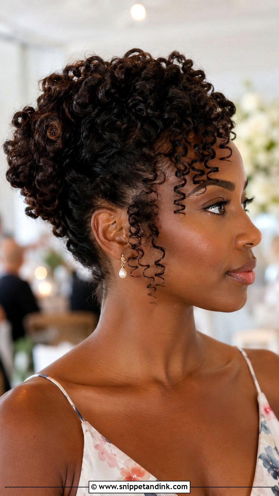 Curly Updo Wedding Guest Hairstyle - Snippet and Ink - 15 Summer Hairstyles for Wedding Guest