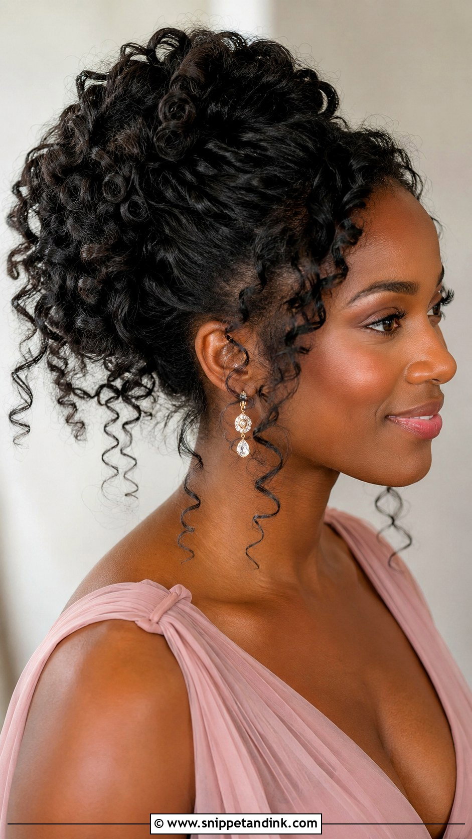 Curly Updo Wedding Guest Long Hair - Snippet and Ink - 15 Long Hair Updo for Wedding Guest Ideas