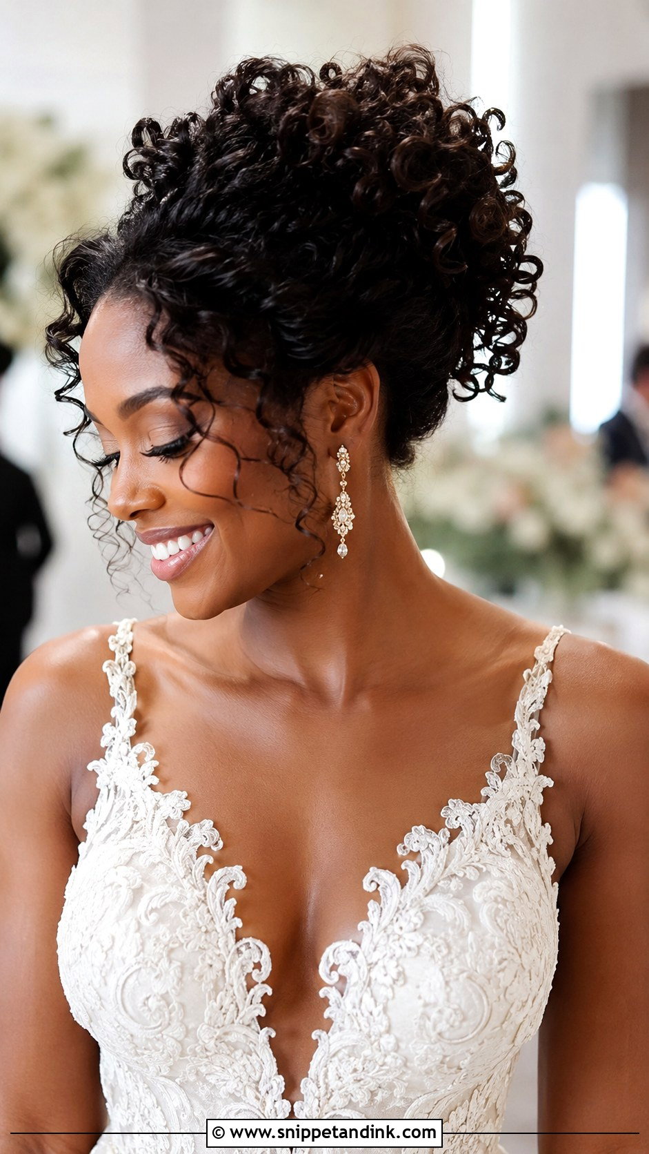 Curly Updo Wedding Hair - Snippet and Ink - 20 Hair for Marriage Ideas