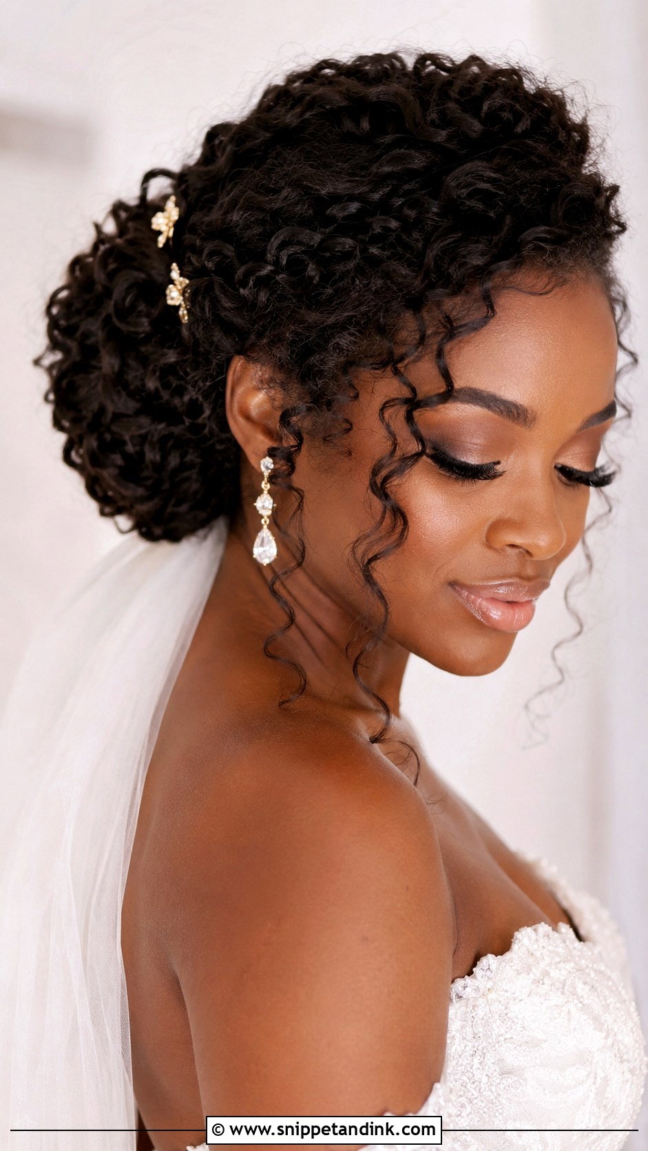 Curly Updo Wedding Hair - Snippet and Ink - 20 Hair Up Styles for Wedding
