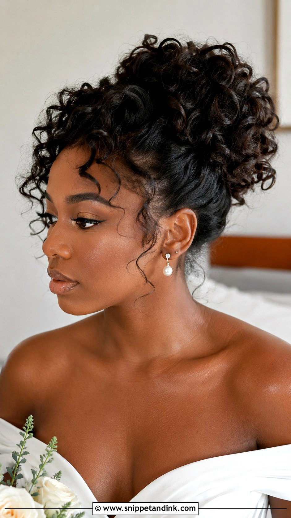 Curly Updo Wedding Hair - Snippet and Ink - 20 Curl Wedding Hair Styles