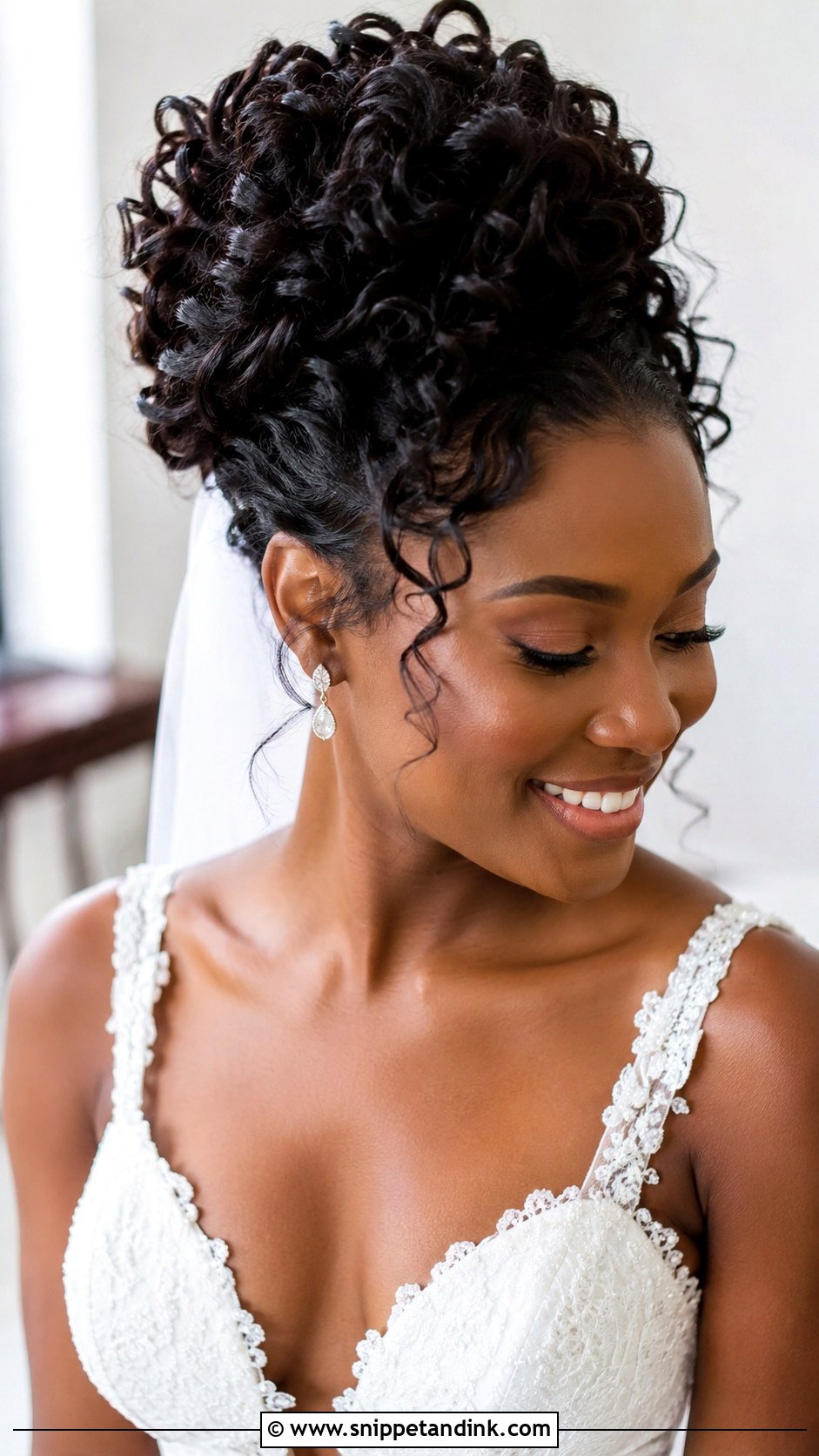Curly Updo Wedding Hair - Snippet and Ink - 20 Formal Wedding Hair Ideas