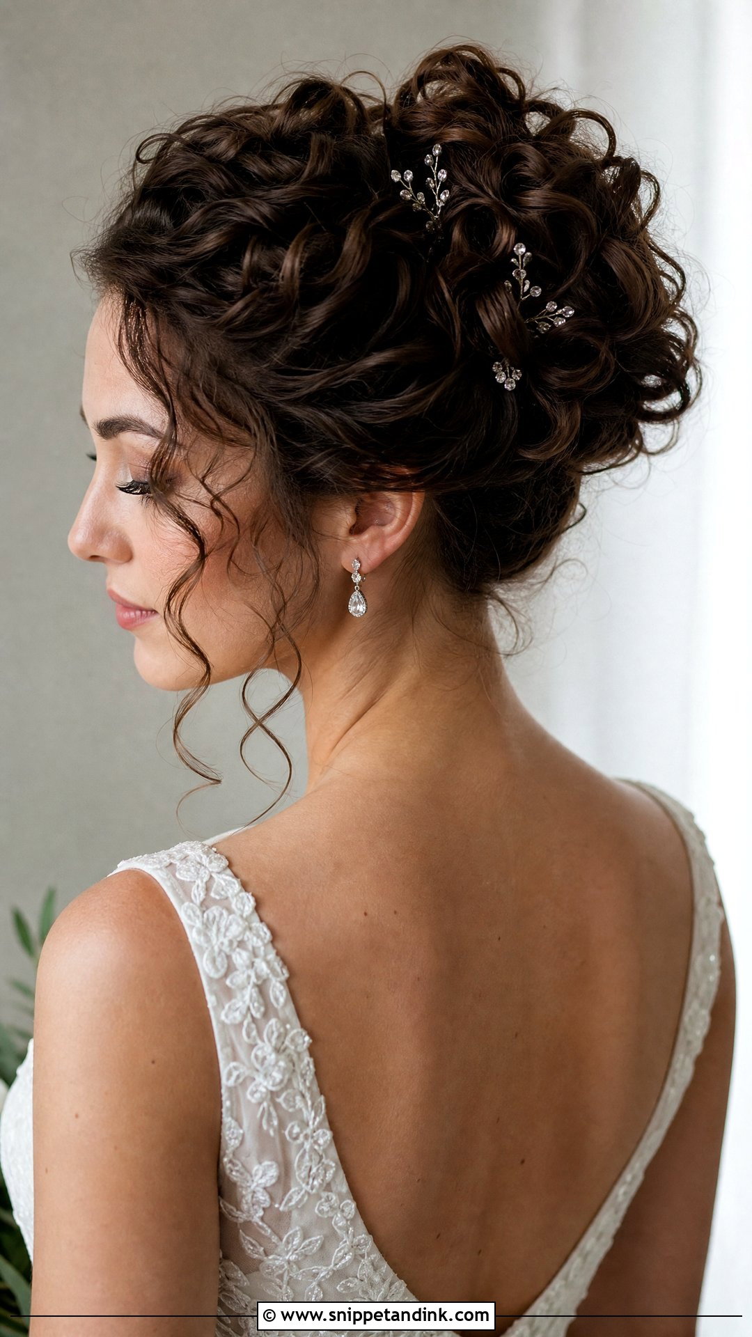 Curly Updo Wedding Hair - Snippet and Ink - 15 Curly Hairstyles for Wedding Bride