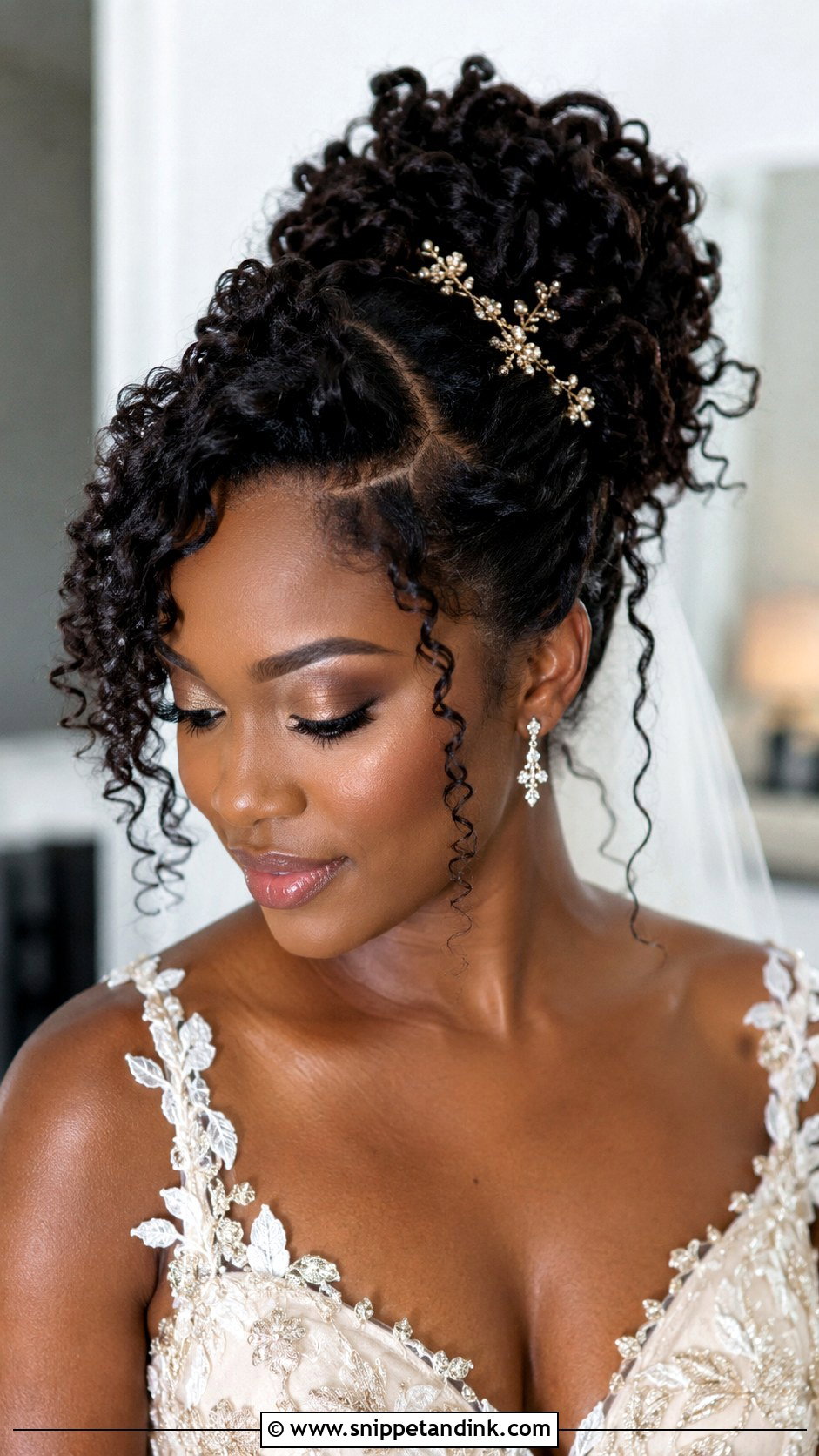 Curly Updo Wedding Hairdo For Round Face - Snippet and Ink - 15 Hairdo for Round Face Wedding Ideas