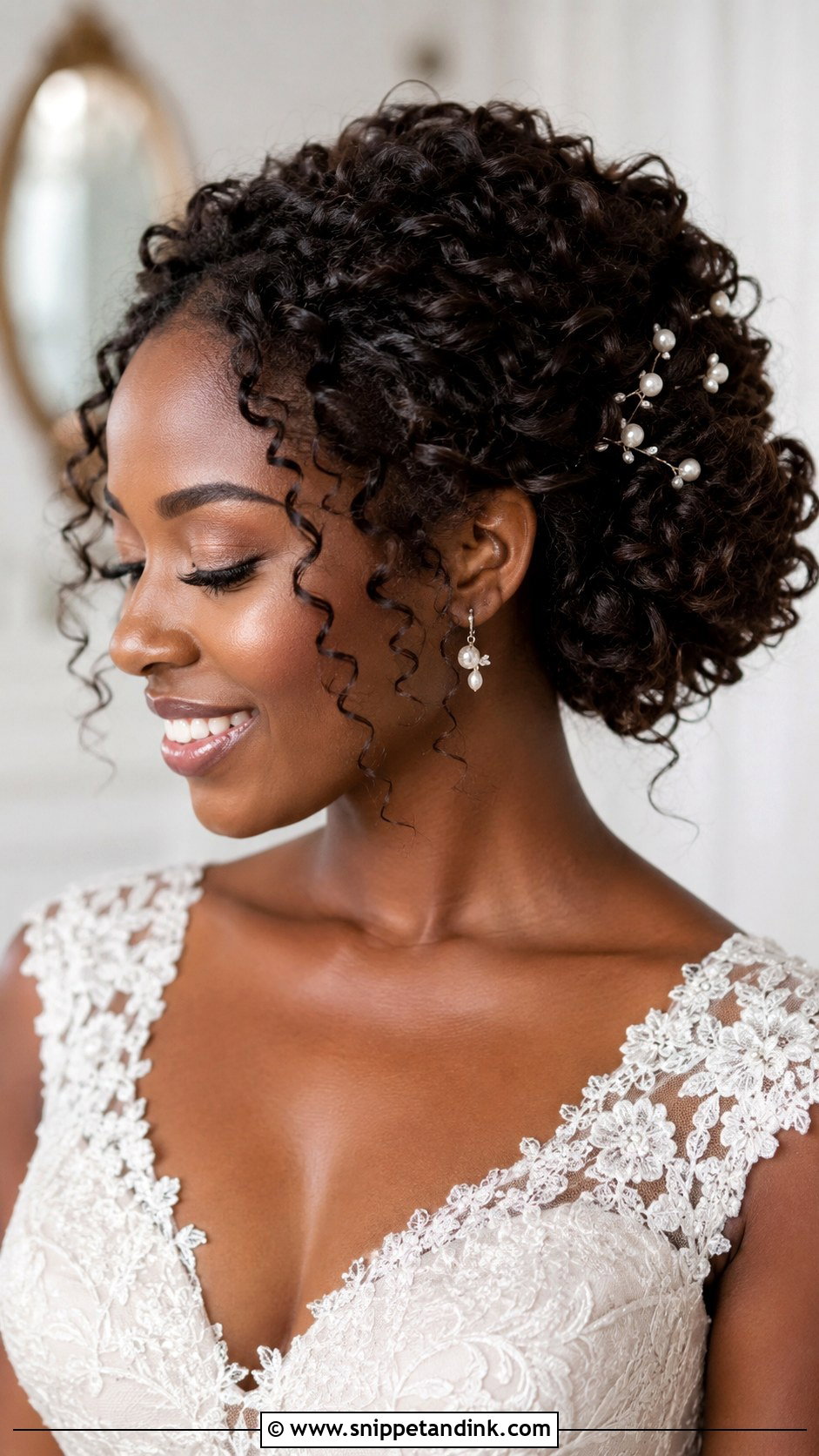 Curly Updo Wedding Hairstyle - Snippet and Ink - 20 Beautiful Wedding Hairstyles