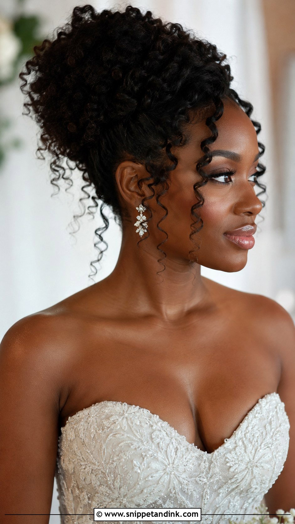Curly Updo Wedding Hairstyle - Snippet and Ink - 20 Cute Hairstyles for a Wedding