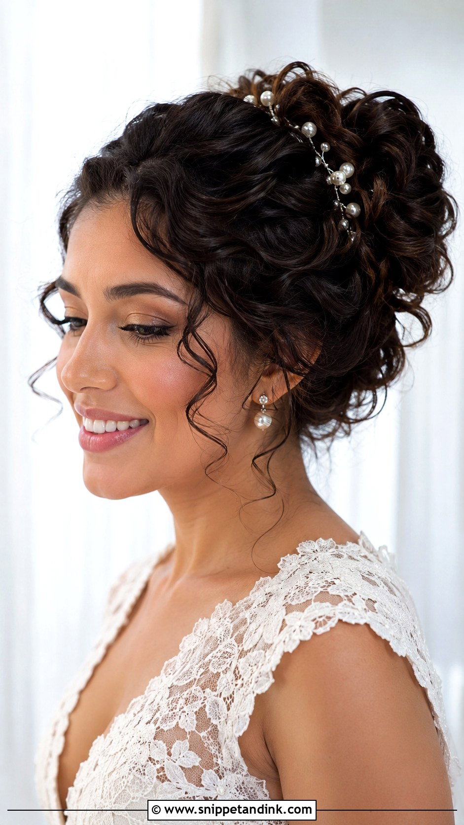 Curly Updo Wedding Hairstyle - Snippet and Ink - 20 Hair Up Wedding Hairstyles