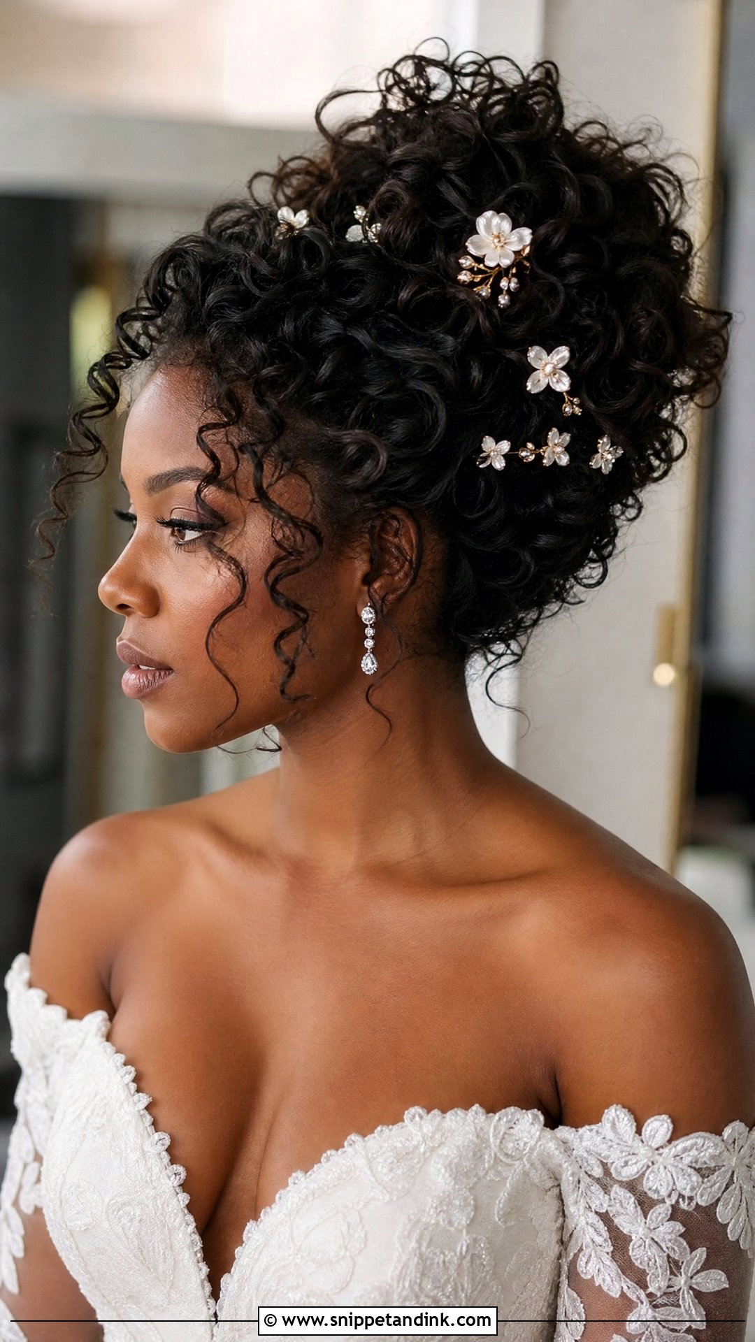Curly Updo Wedding Hairstyle - Snippet and Ink - 20 Wedding Day Hairstyle Ideas