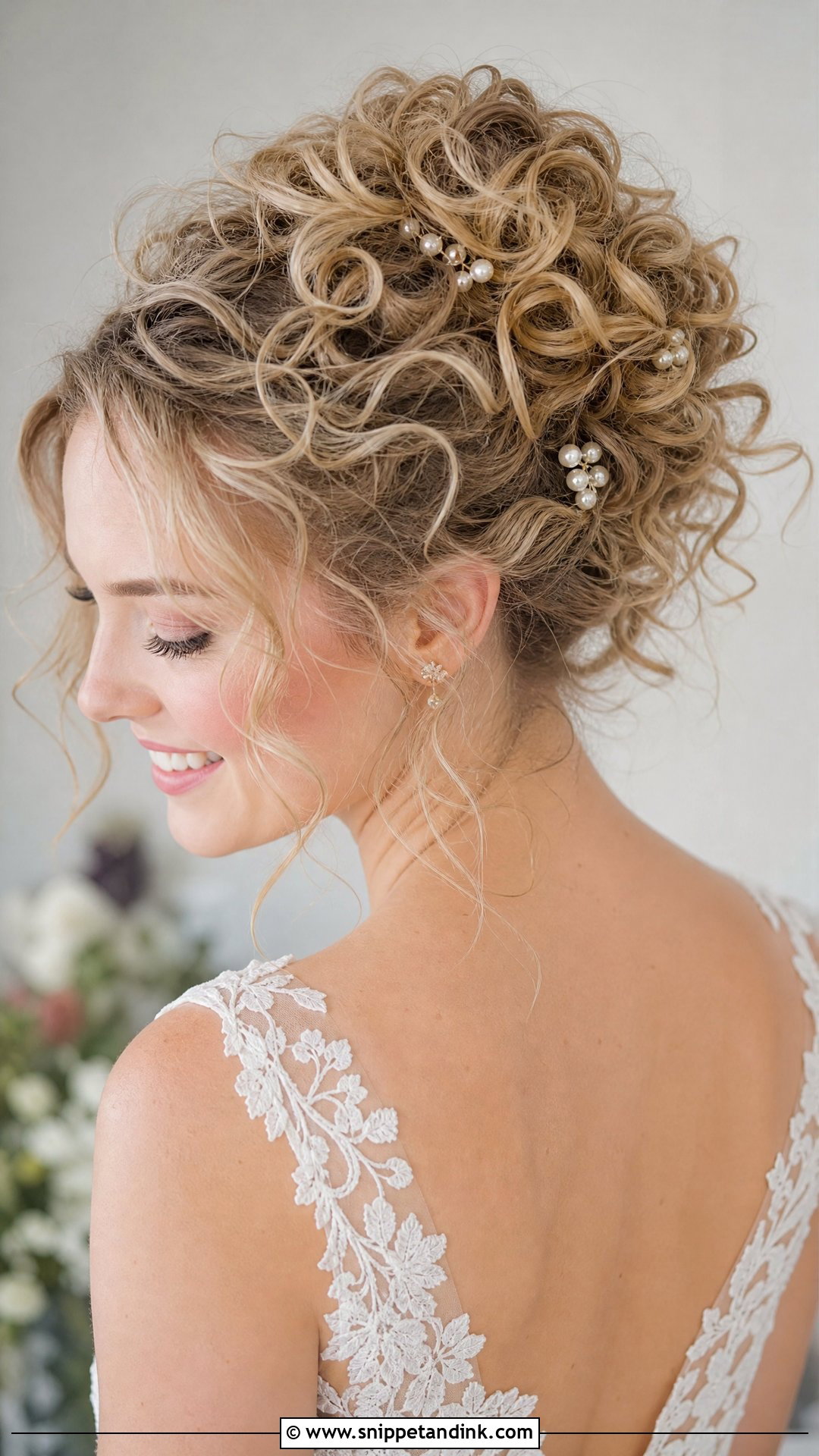 Curly Updo Wedding Hairstyle - Snippet and Ink - 15 Curly Hair Wedding Hairstyle Ideas