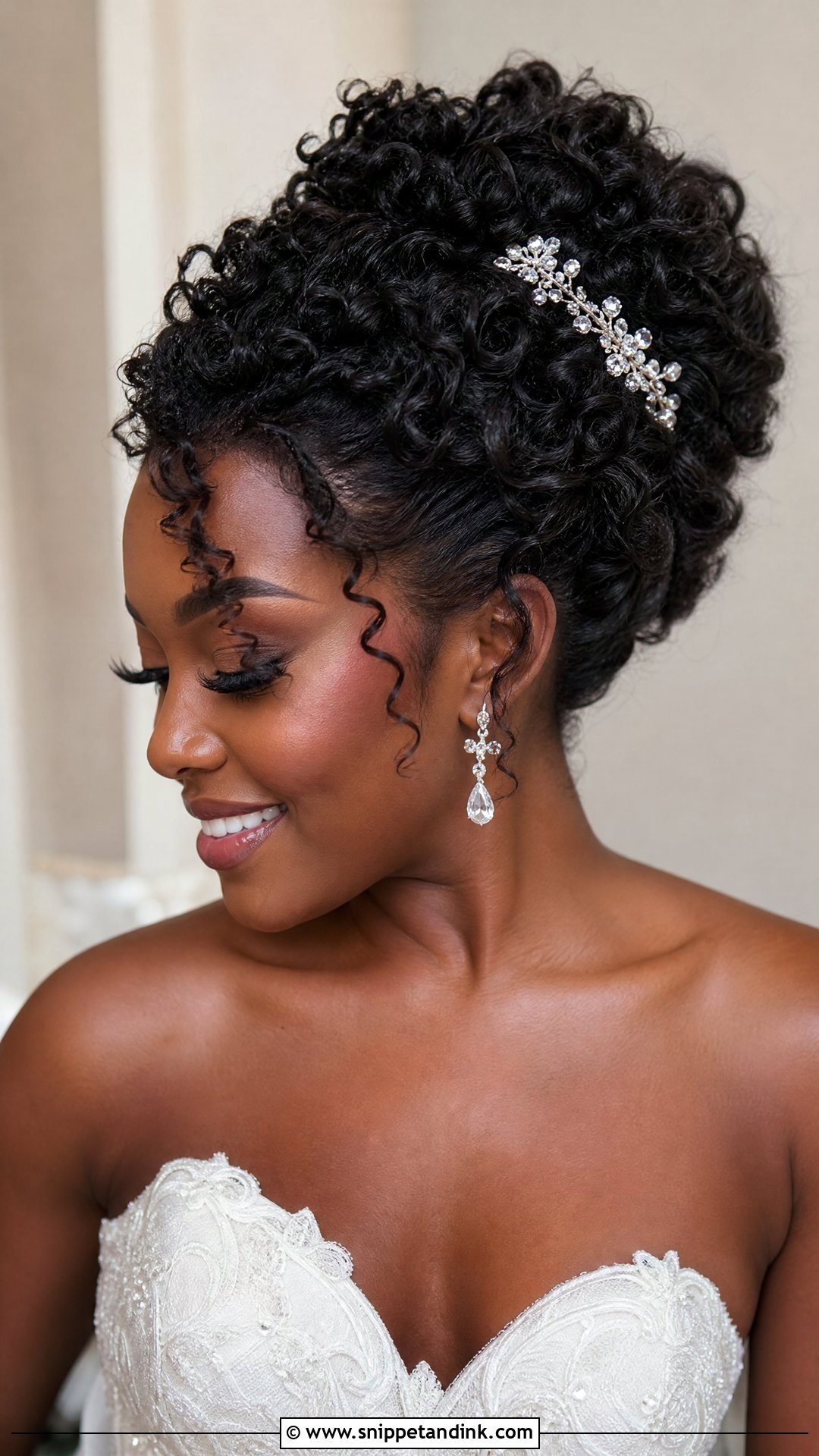 Curly Updo Wedding Hairstyle - Snippet and Ink - 20 Wedding Hairstyle Ideas