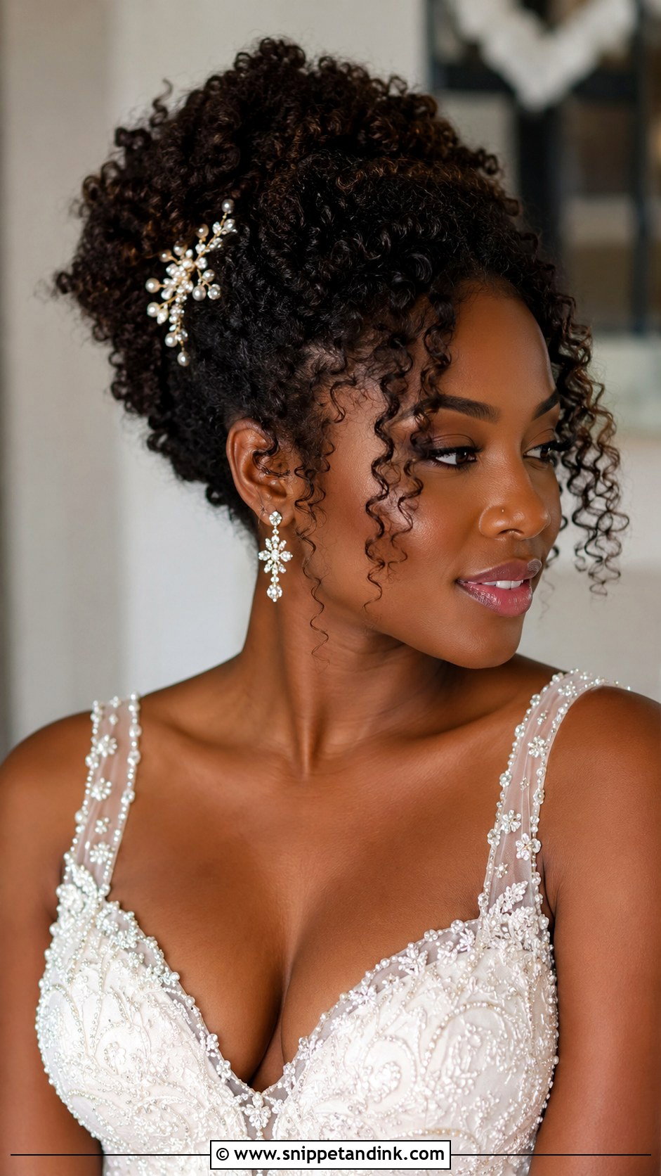 Curly Updo Wedding Hairstyle - Snippet and Ink - 25 Cute Wedding Hairstyles