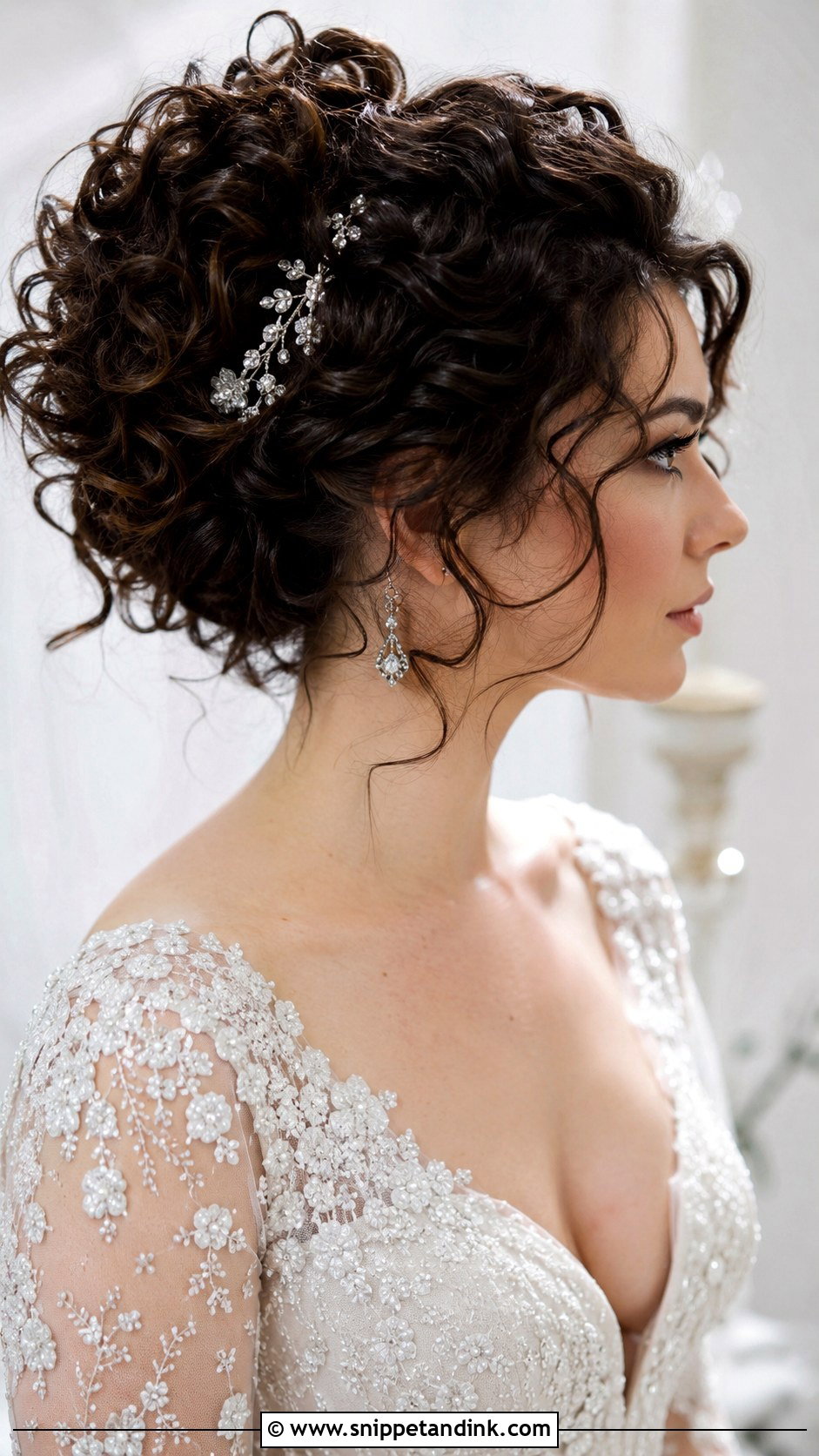 Curly Updo Wedding Hairstyle - Snippet and Ink - 25 Elegant Wedding Hairstyles for Long Hair