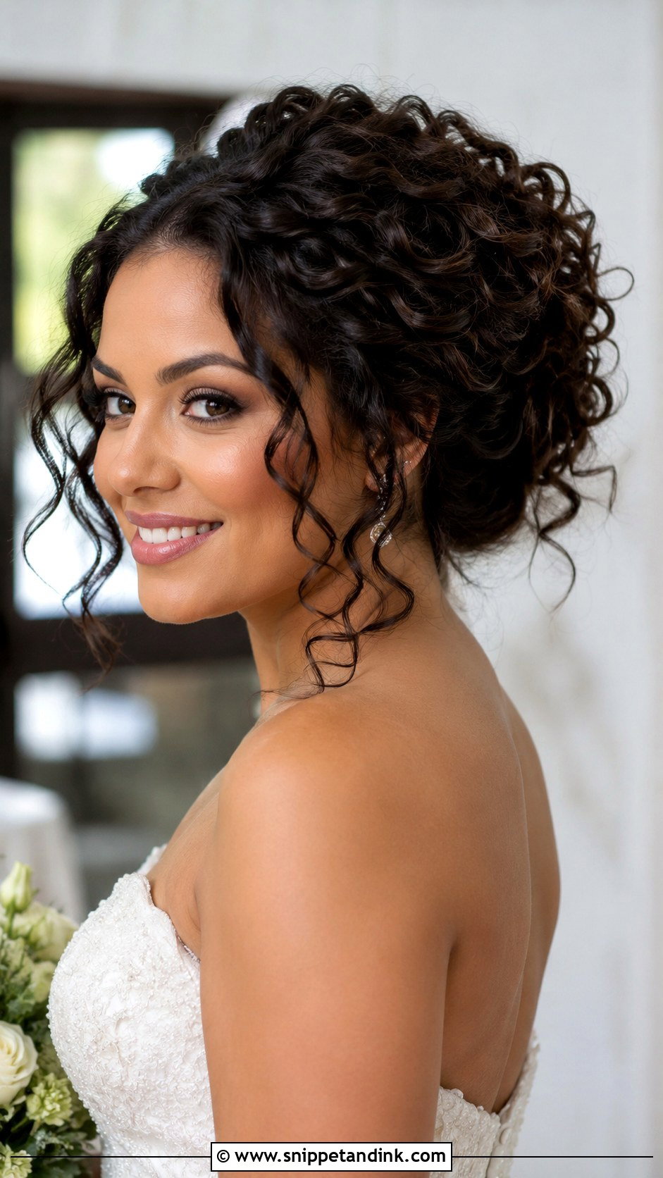 Curly Updo Wedding Hairstyle - Snippet and Ink - 30 Bridal Hairstyles for Long Hair