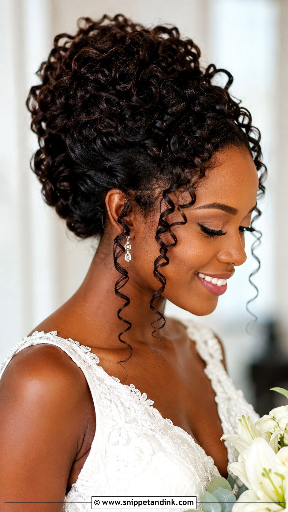 Curly Updo Wedding Hairstyle - Snippet and Ink - 30 Easy Wedding Hairstyles Do It Yourself