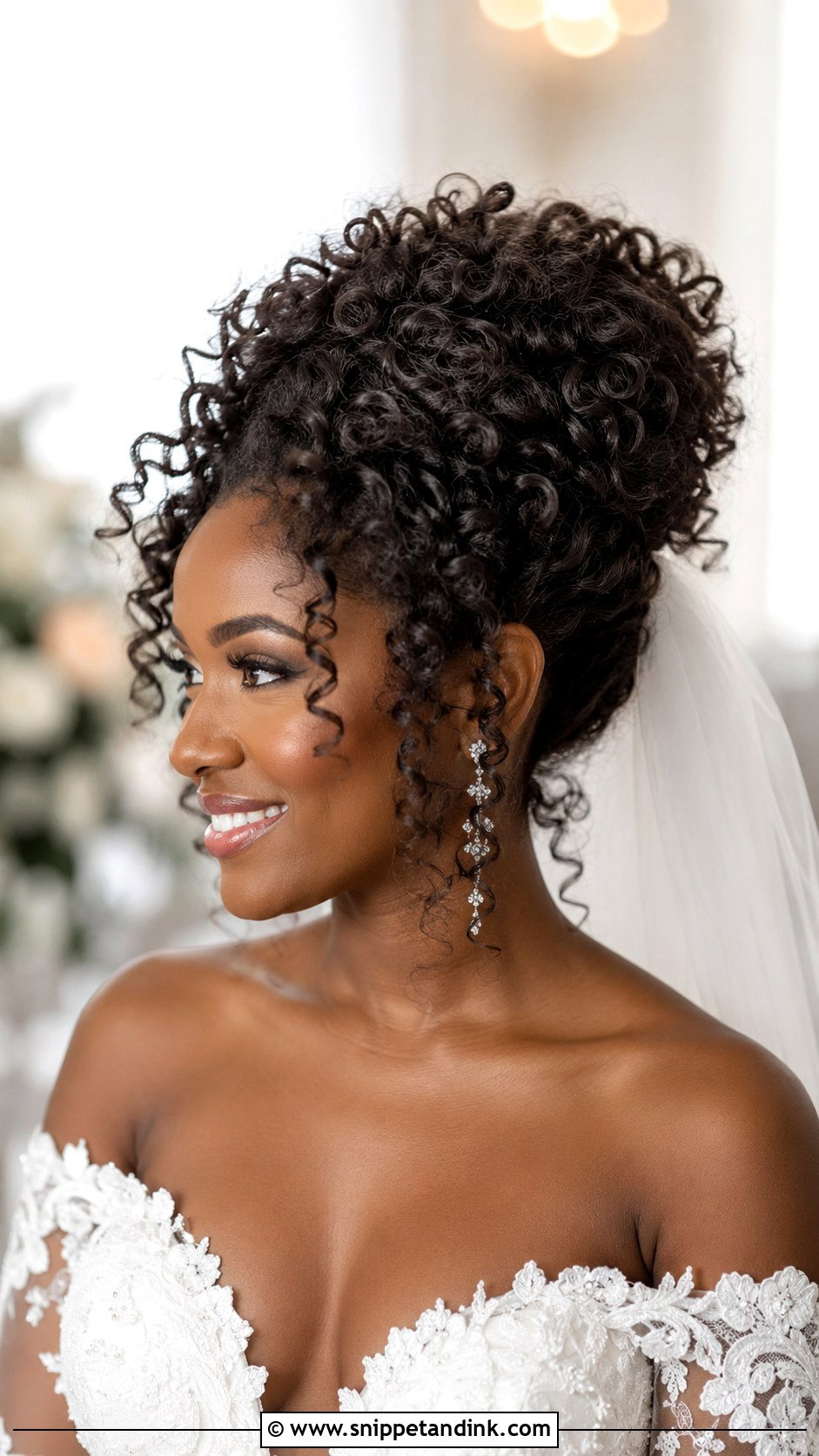 Curly Updo Wedding Hairstyle - Snippet and Ink - 30 Wedding Hairstyles 2025
