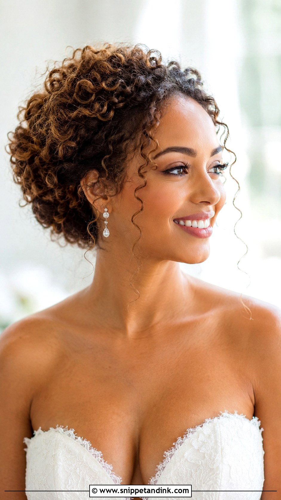 Curly Updo Wedding Hairstyle - Snippet and Ink - 15 Hairstyles for Women in Wedding