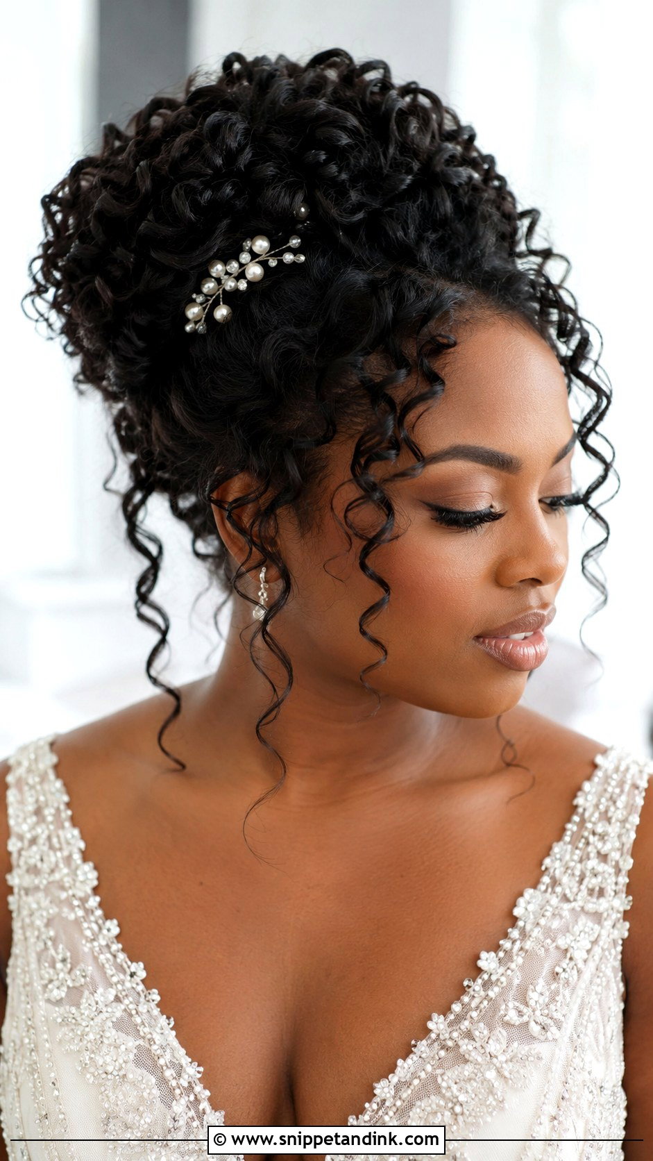 Curly Updo Wedding Hairstyle - Snippet and Ink - 15 Rambut Pengantin Wedding Hairstyles