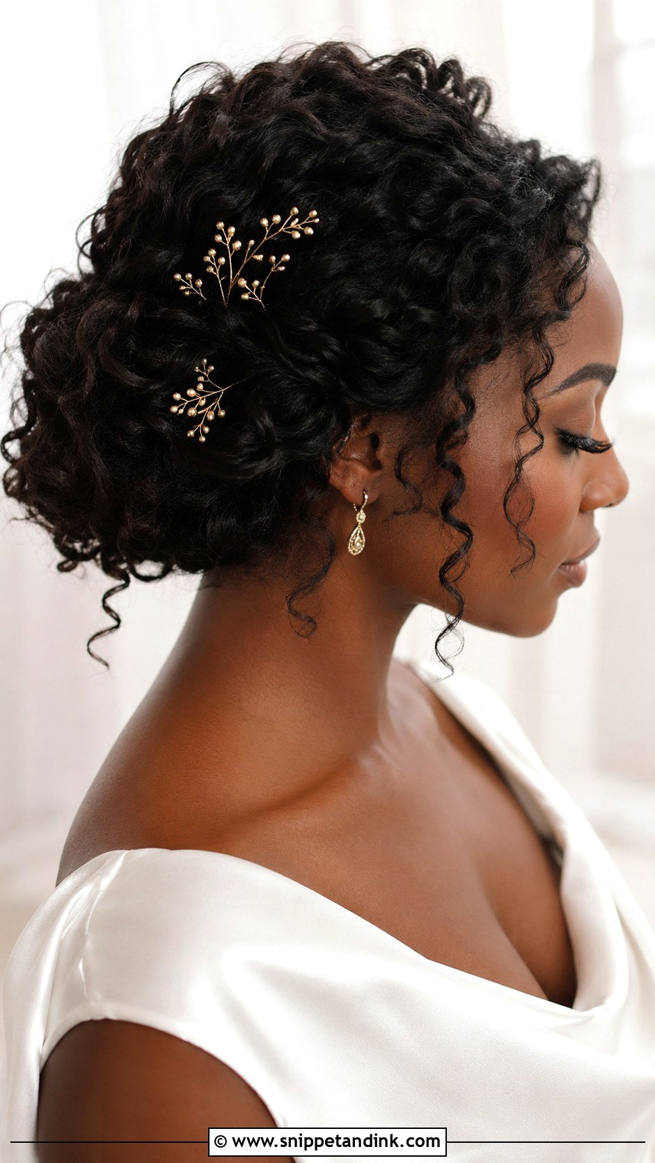 Curly Updo Wedding Hairstyle Step By Step - Snippet and Ink - 15 Wedding Hairstyles Step By Step