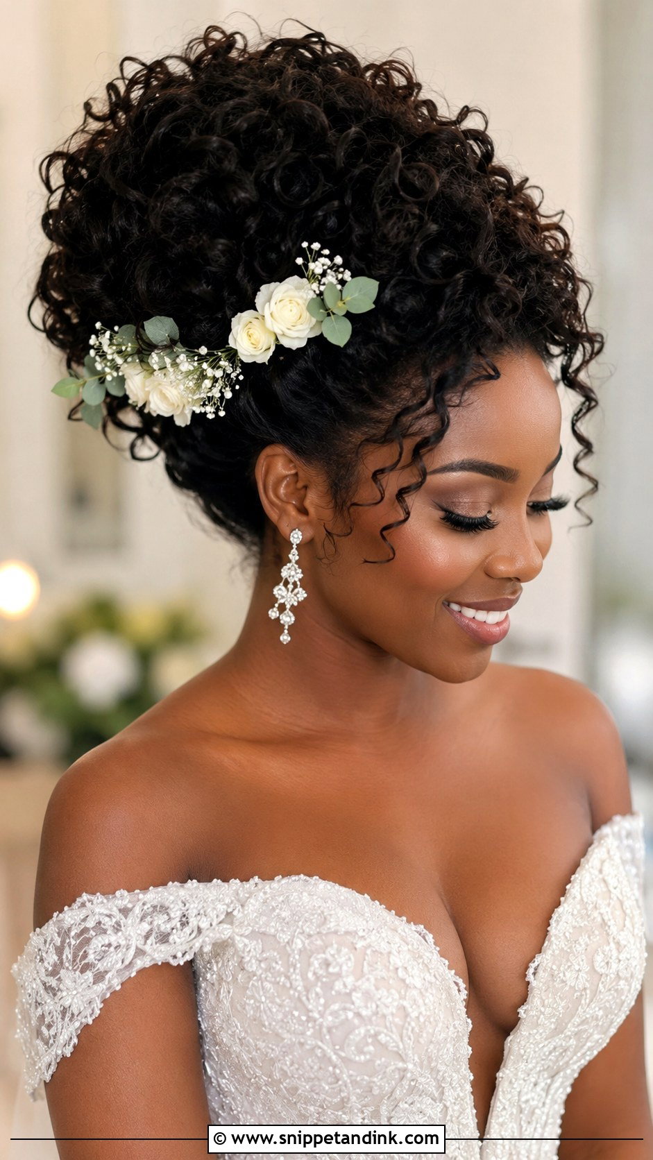 Curly Updo Wedding Hairstyle for Long Hair - Snippet and Ink - 30 Wedding Hair Styles for Long Hair