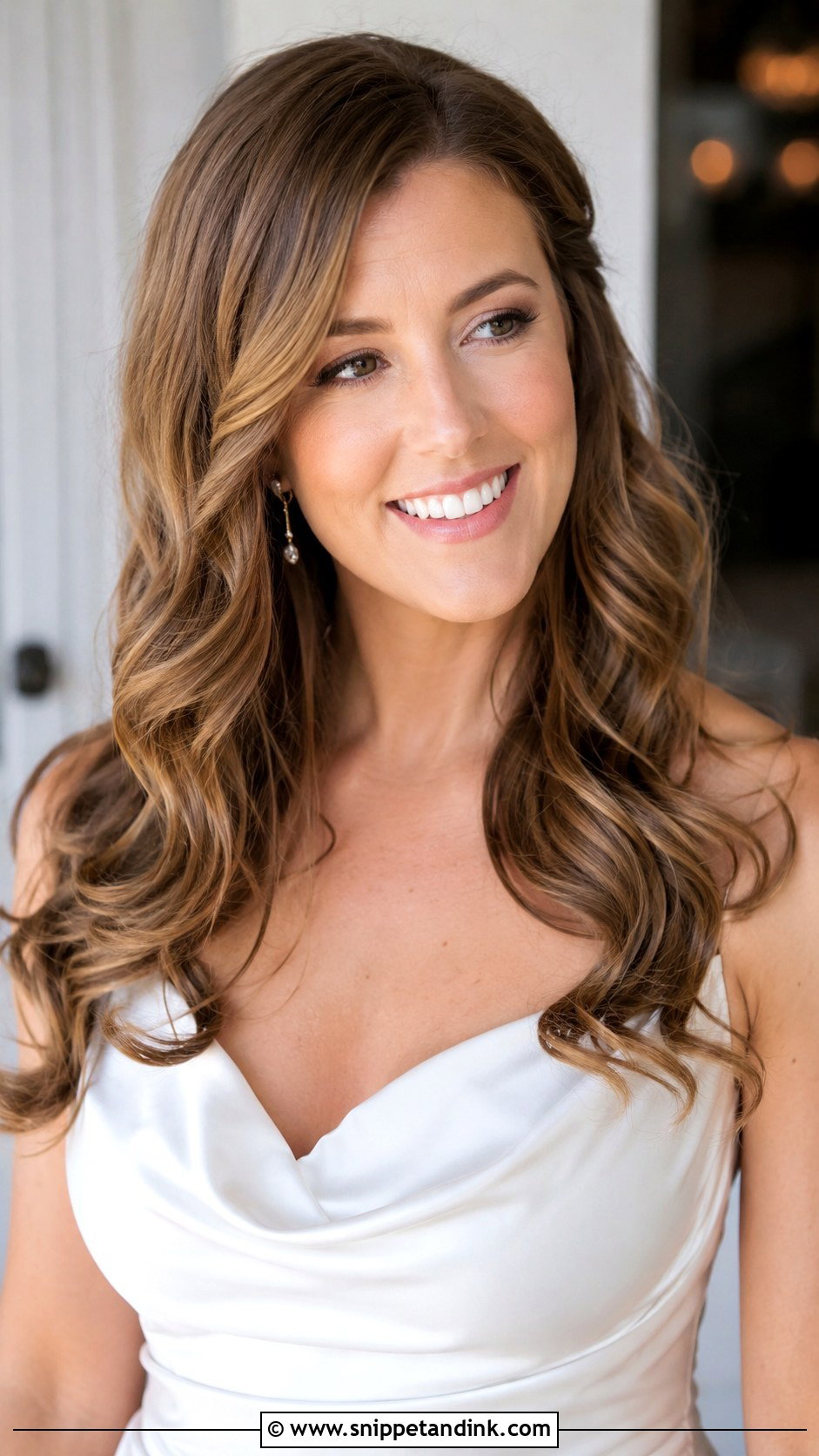 Curly Updo With Flowers - Snippet and Ink - 25 Long Curly Wedding Hair Ideas