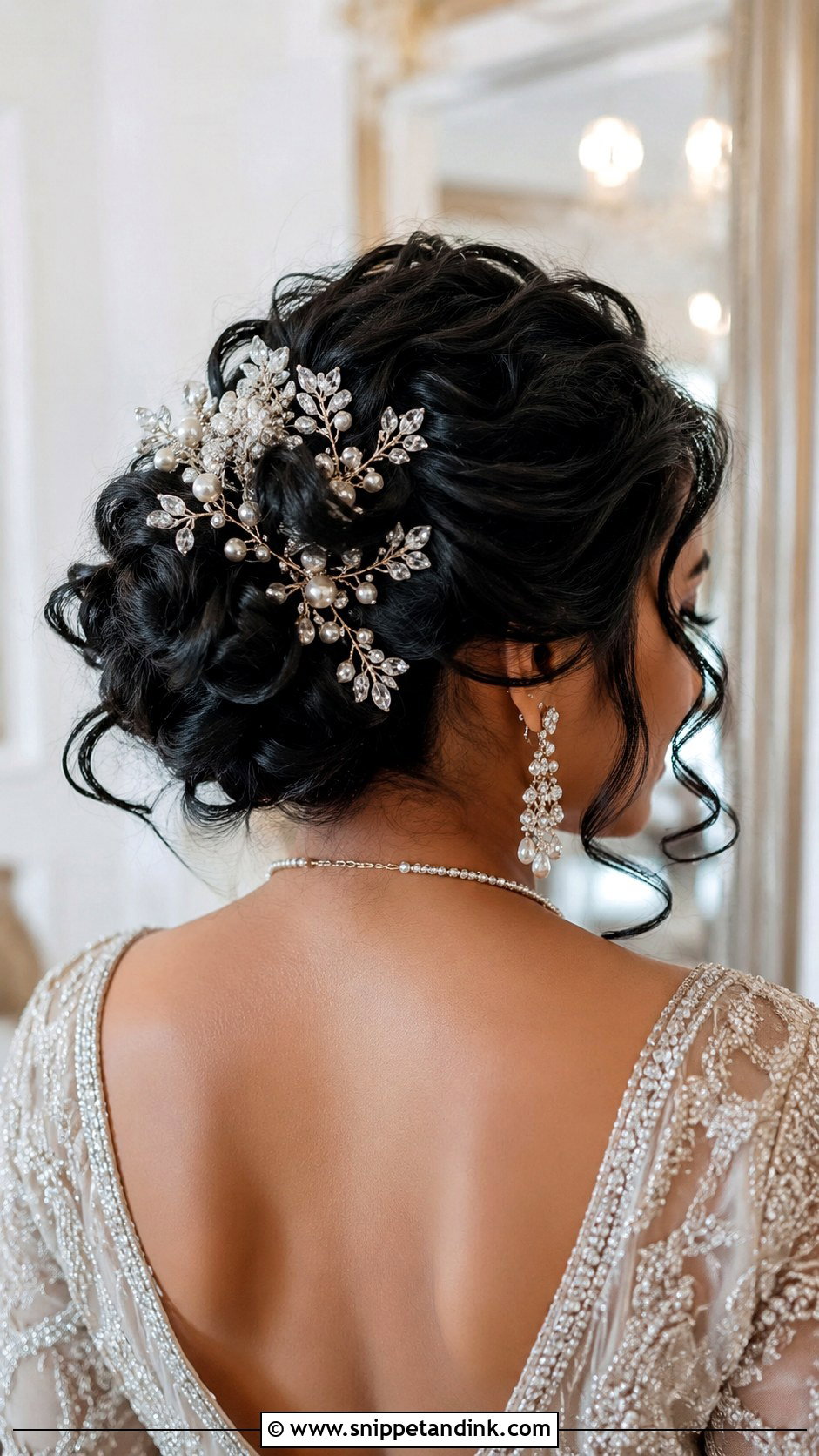 Curly Updo With Hair Accessories - Snippet and Ink - 20 Short Curly Hairstyles for Wedding